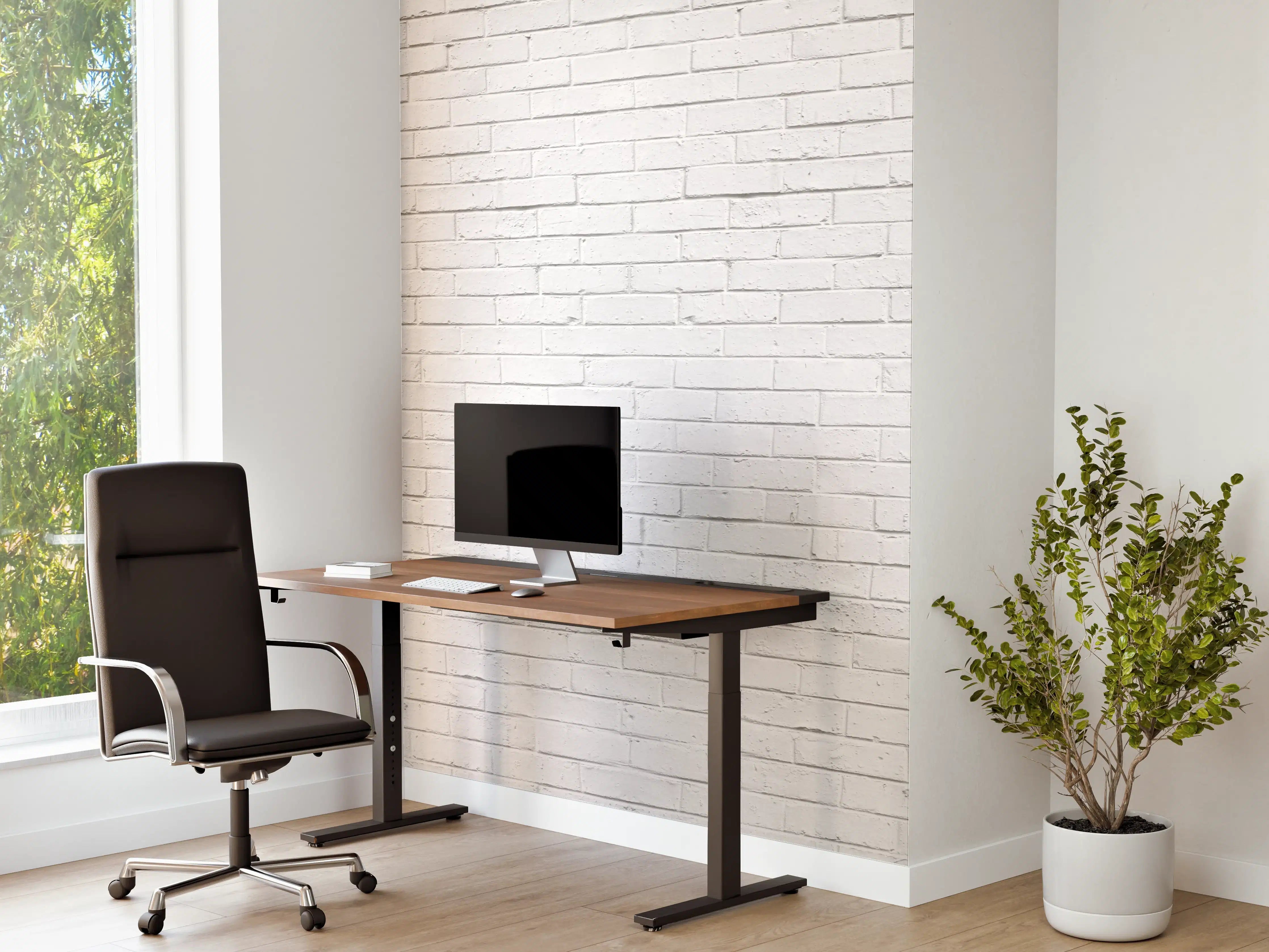 Büro Wandgestaltung - Weiße veraltete Backsteinmauer