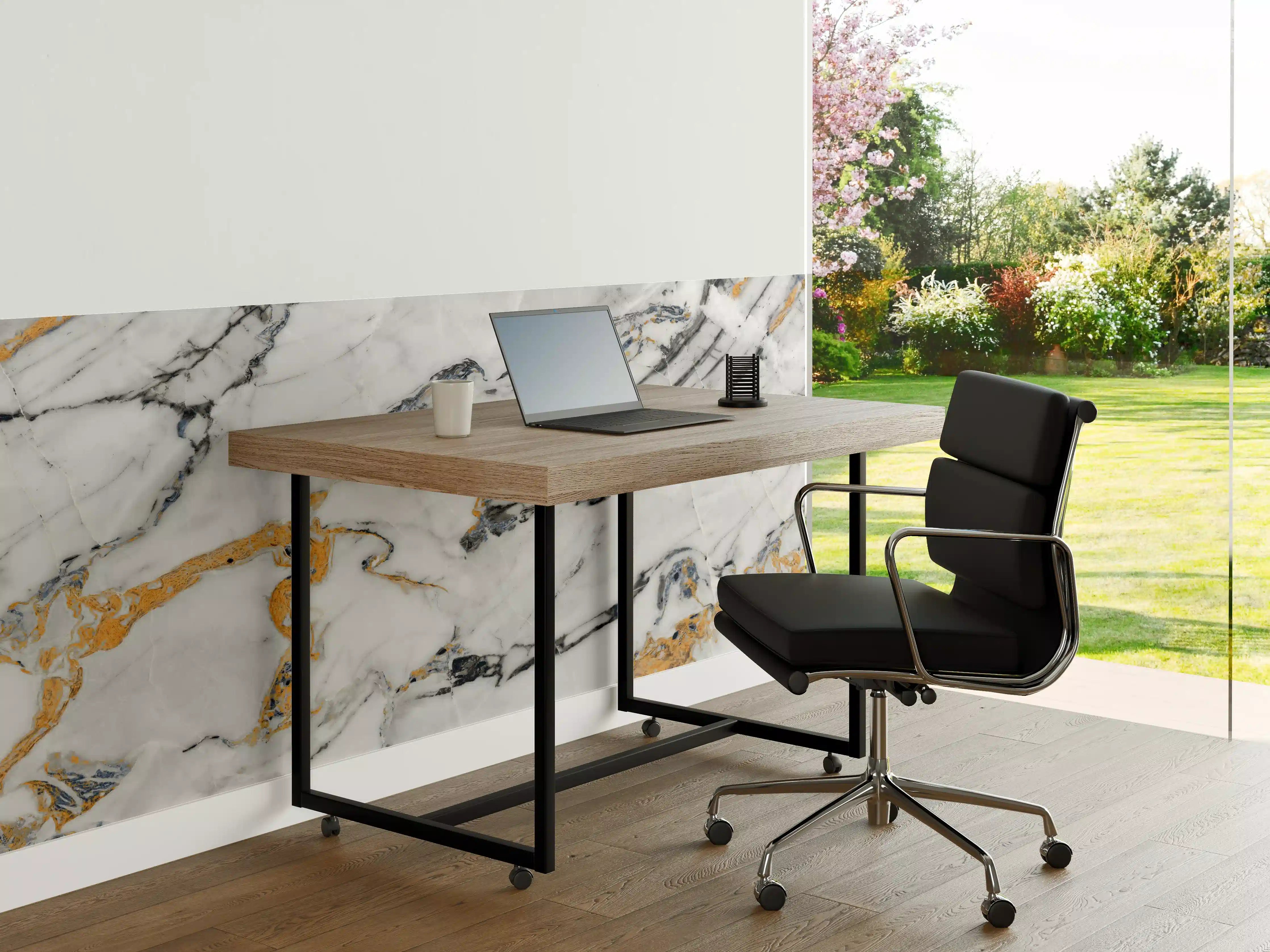 Büro Wandgestaltung - Weißer Carrara Statuario Marmor