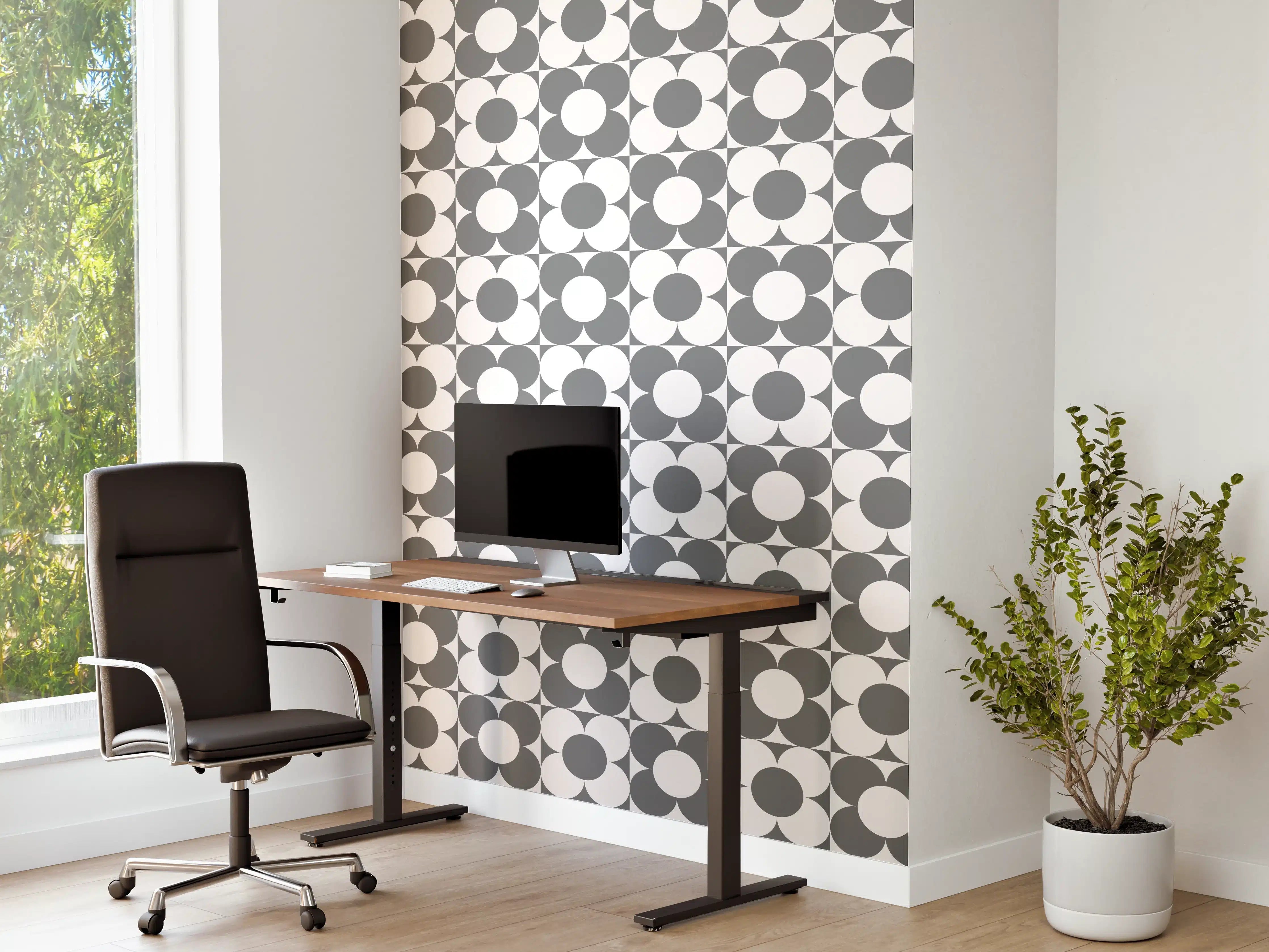 Büro Wandgestaltung - Weißer Marmor mit dezenten Graunuancen und Textur