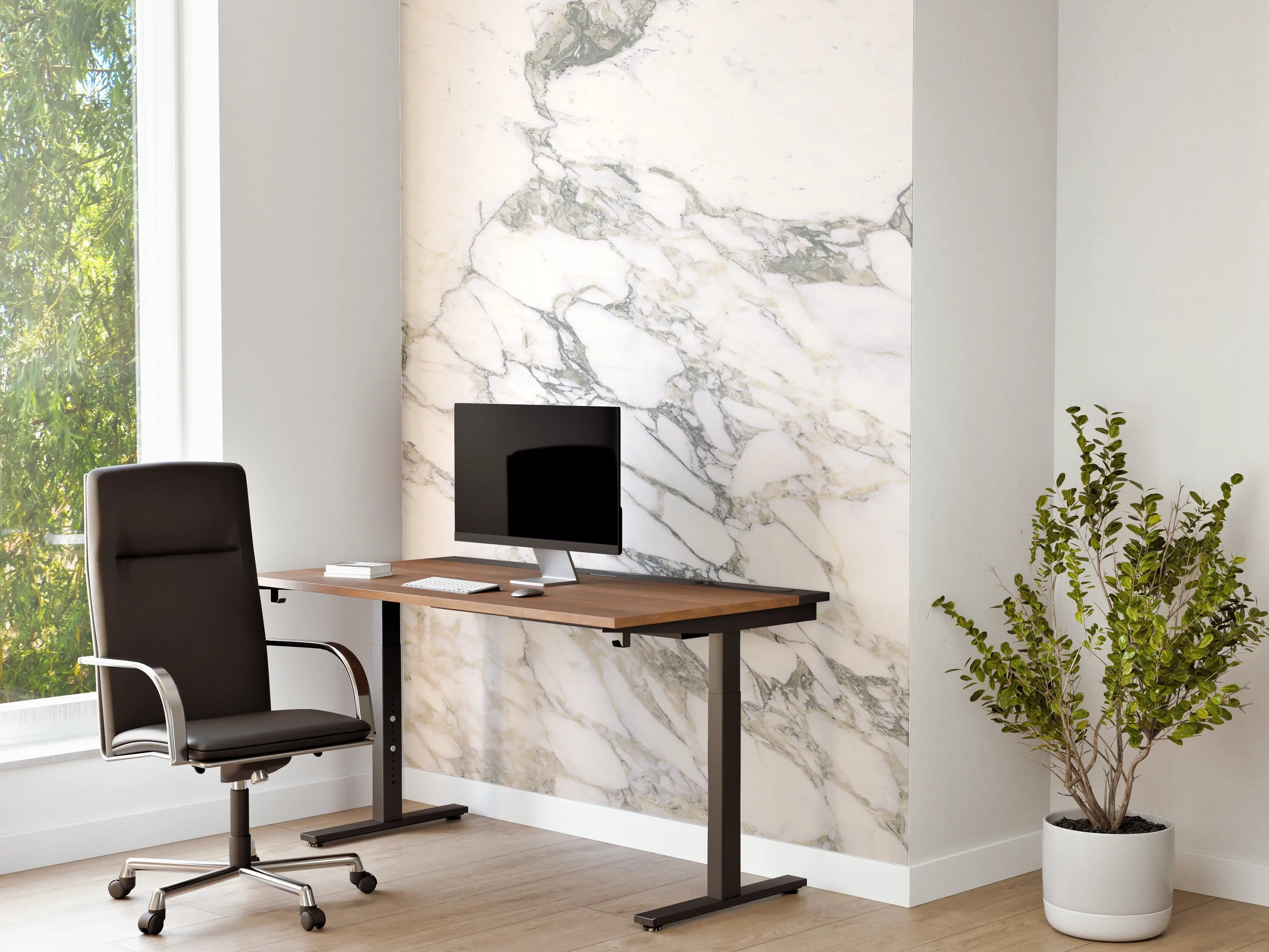 Büro Wandgestaltung - Weißer brüchiger Marmor