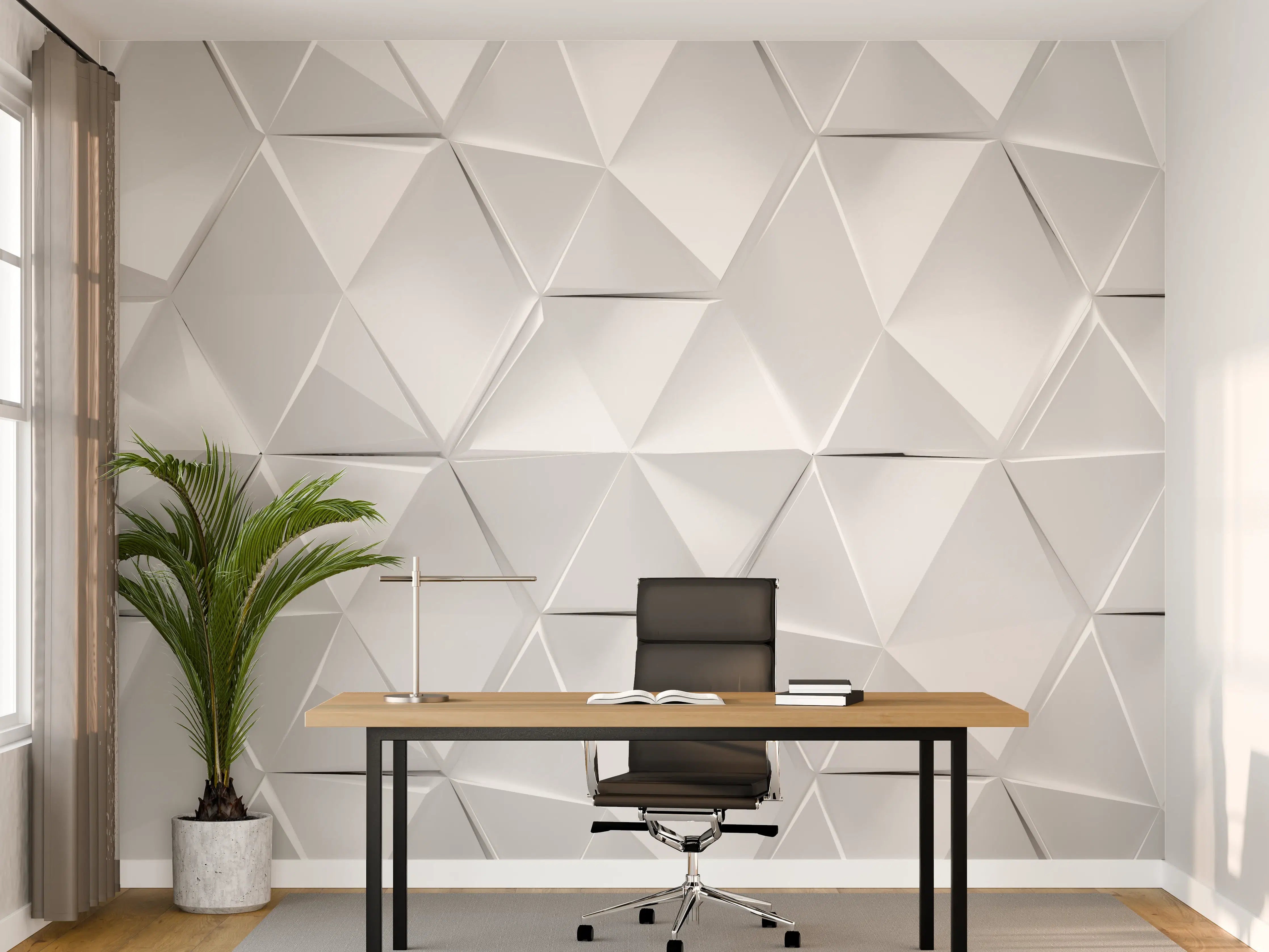 Büro Wandgestaltung - Weißer futuristischer Hintergrund
