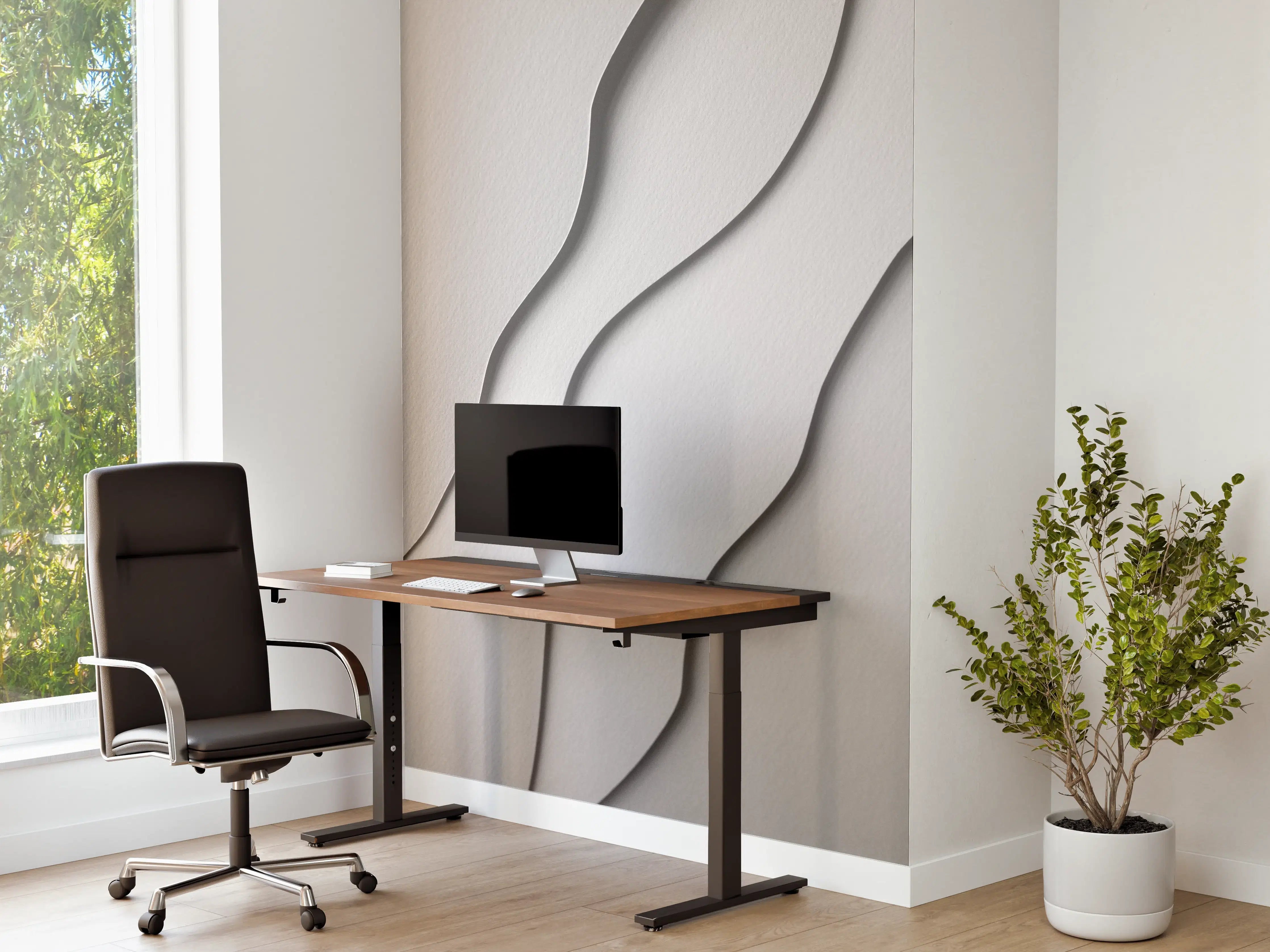 Büro Wandgestaltung - Weißes Abstraktes Linien Spiel