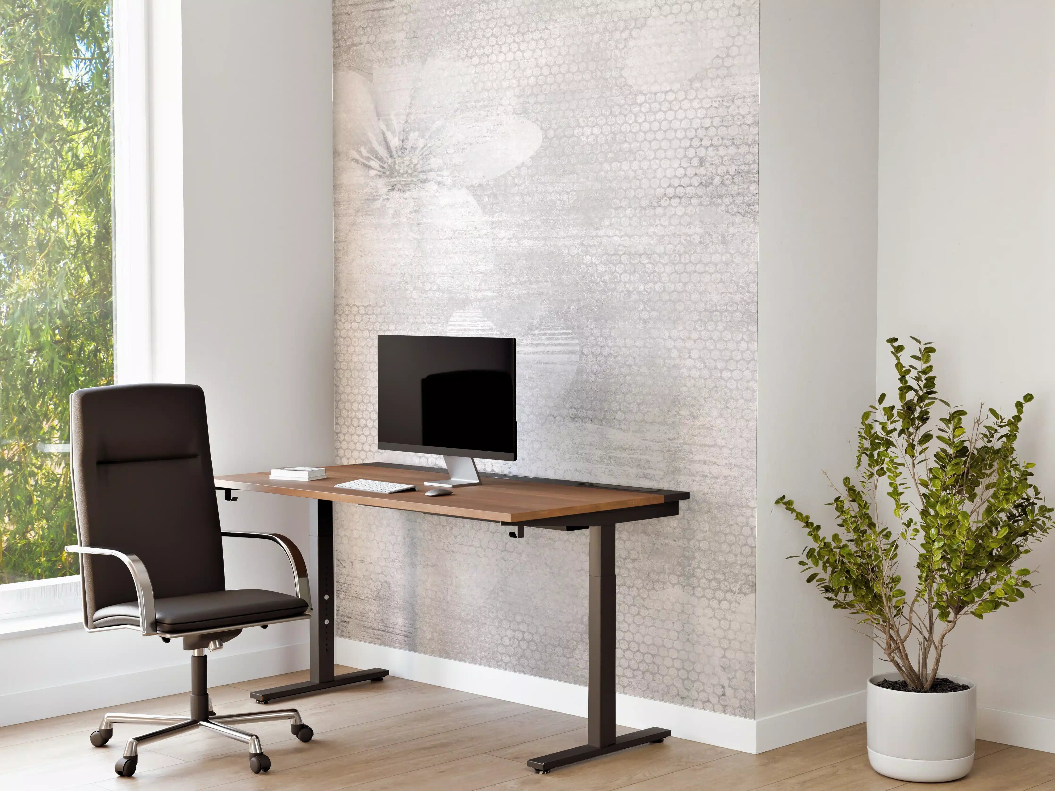Büro Wandgestaltung - Weißes Blumen Muster - Floral