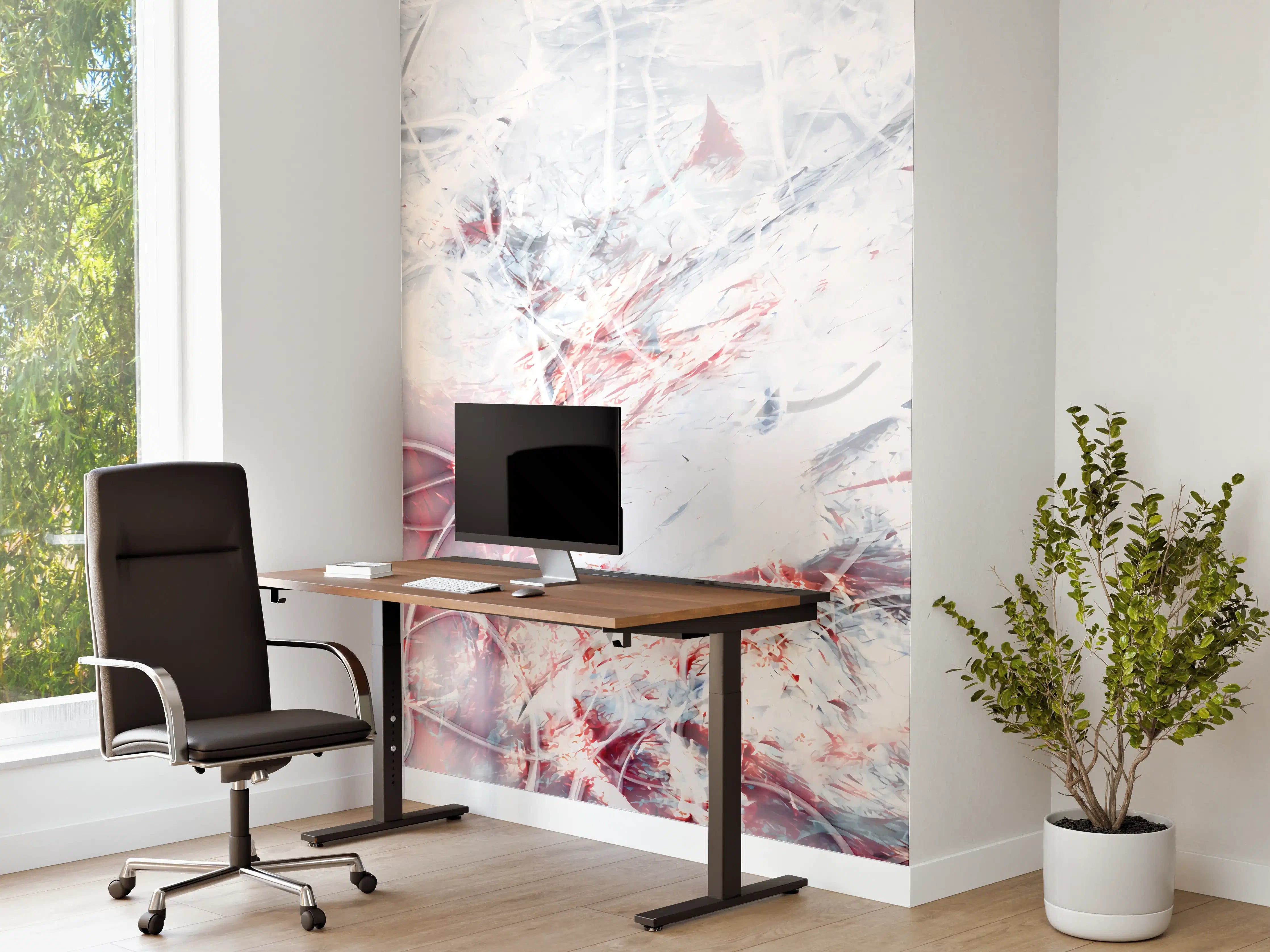 Büro Wandgestaltung - Weißes Interieur mit moderner Textur