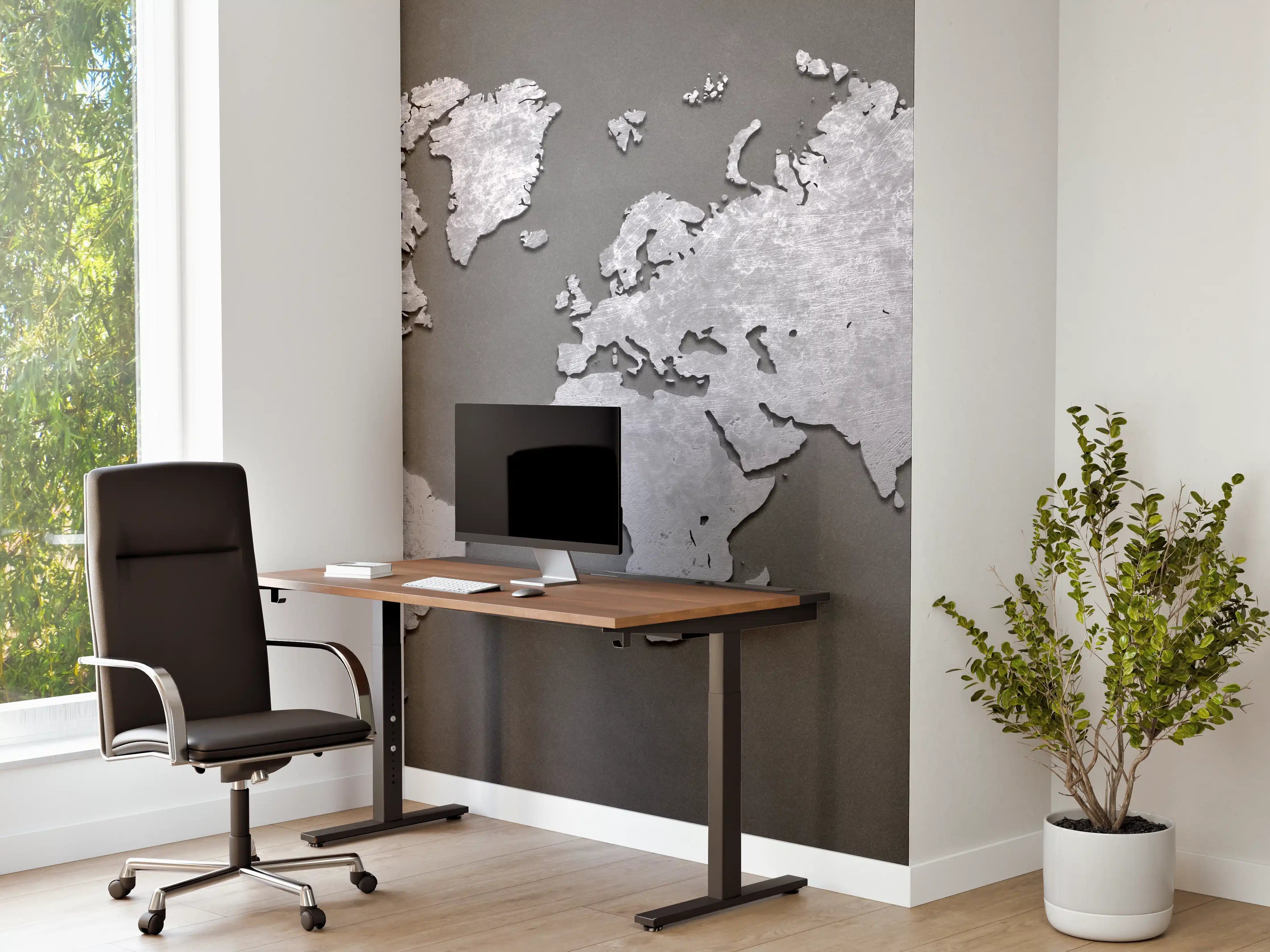 Büro Wandgestaltung - Weltkarte aus Metall
