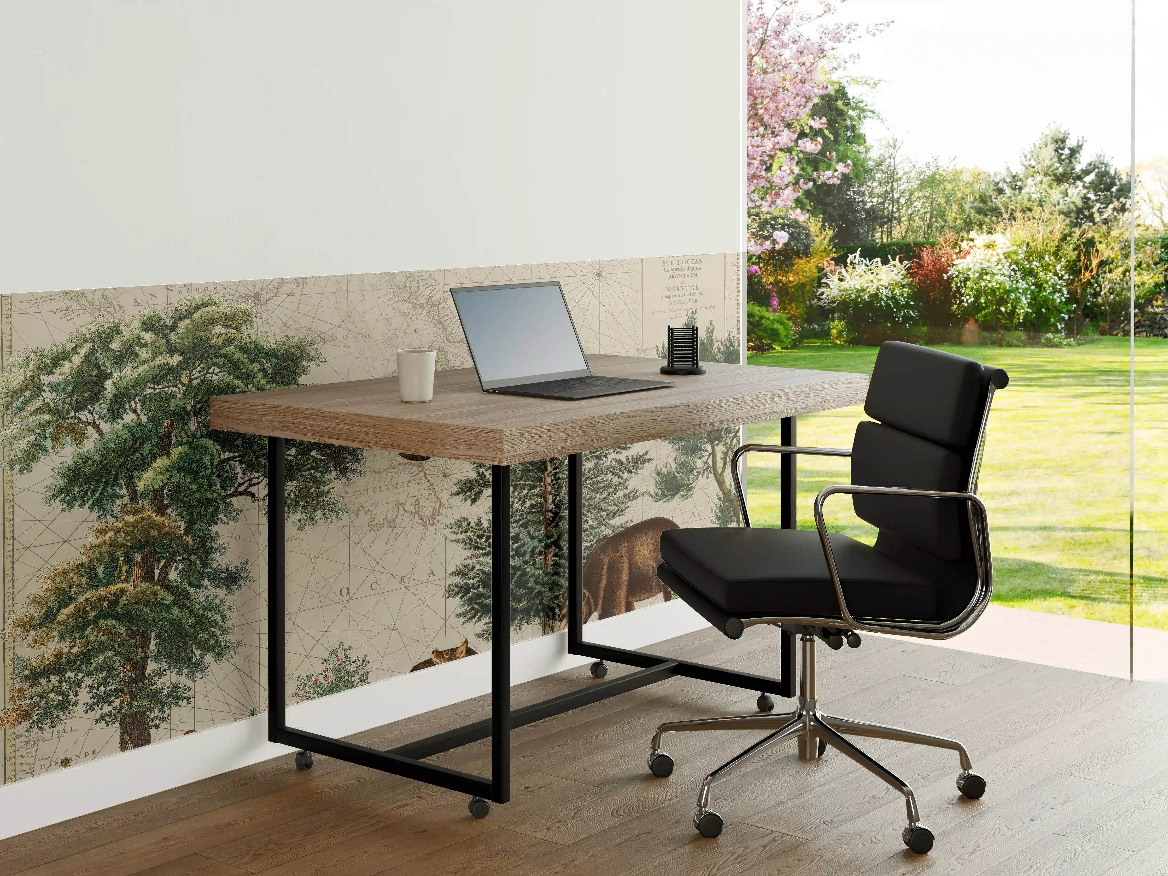 Büro Wandgestaltung - Weltkarte mit tropischem Wald