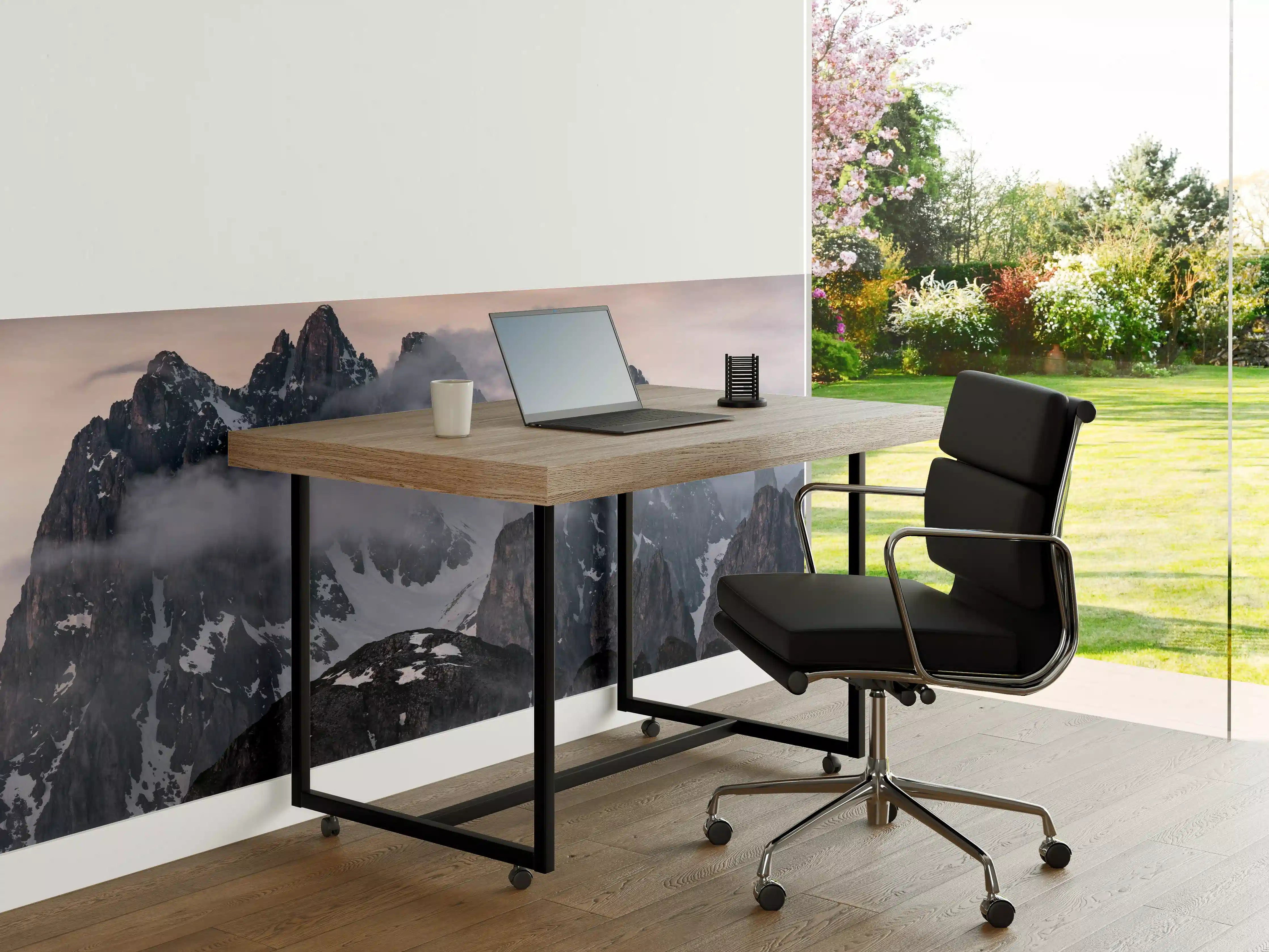 Büro Wandgestaltung - Winterliche Berge in Dämmerung