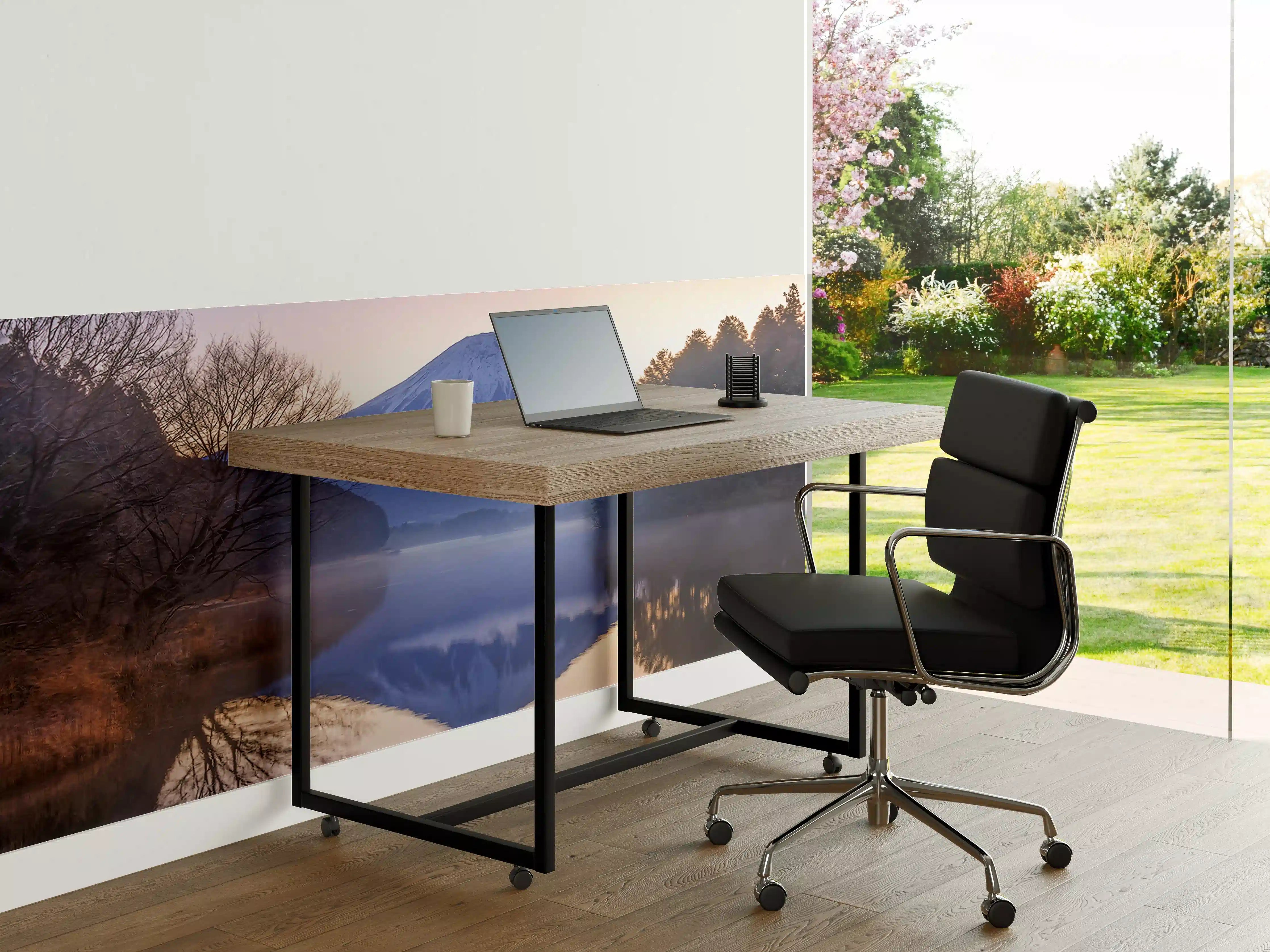 Büro Wandgestaltung - Winterlicher Fuji-Spiegelung