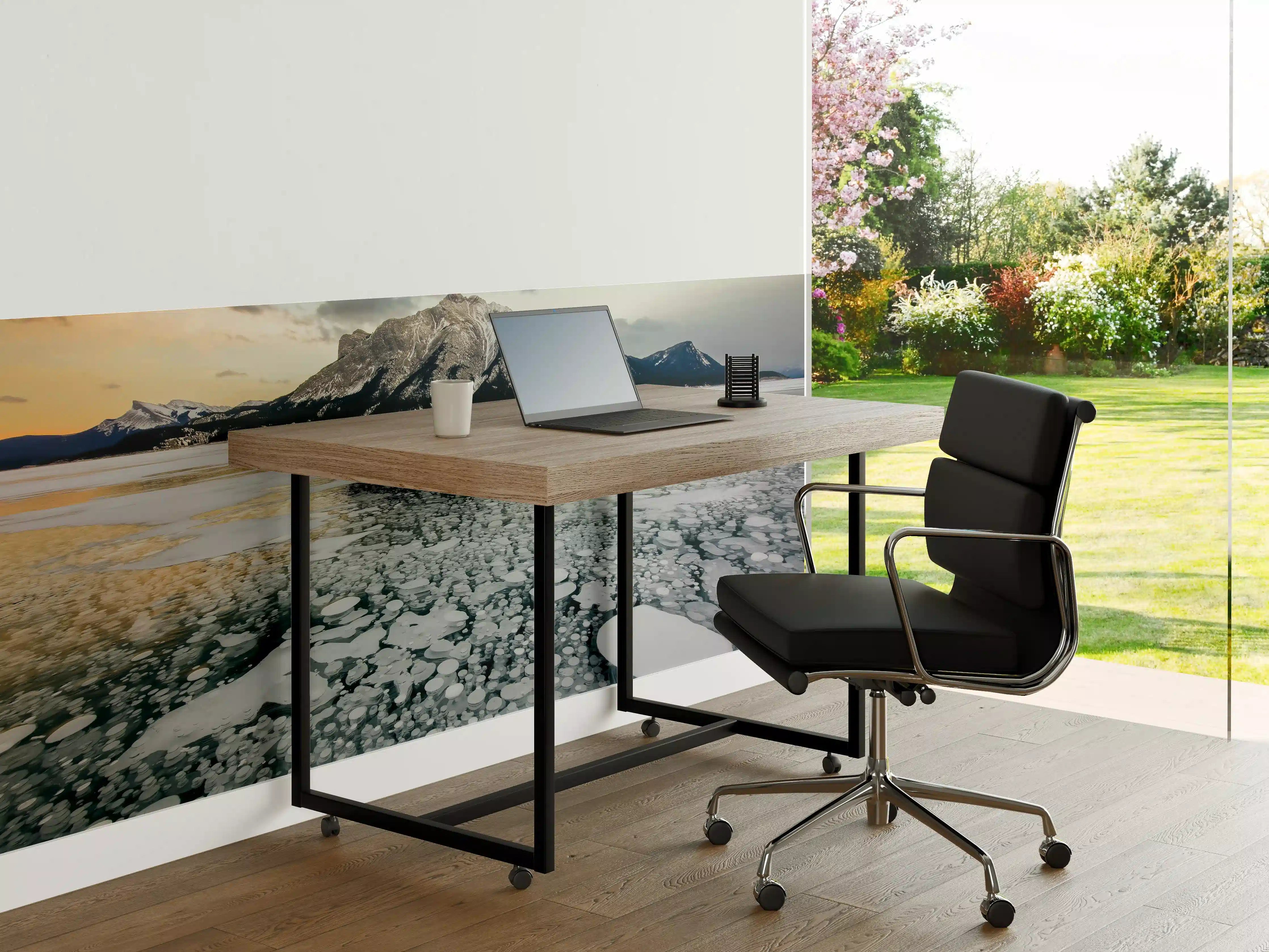 Büro Wandgestaltung - Winterlicher See mit Eisblasen