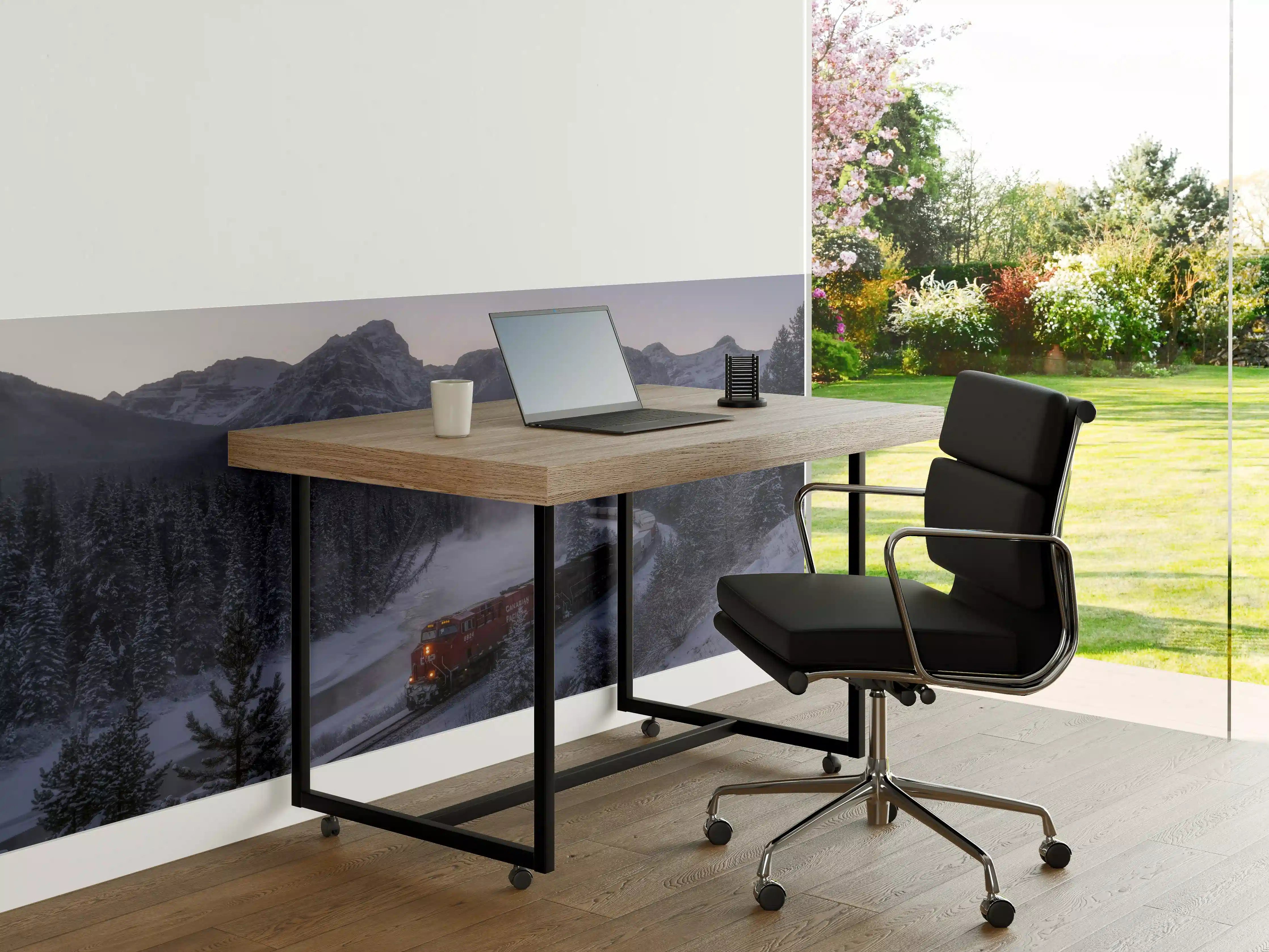 Büro Wandgestaltung - Winterzug in Bergkulisse