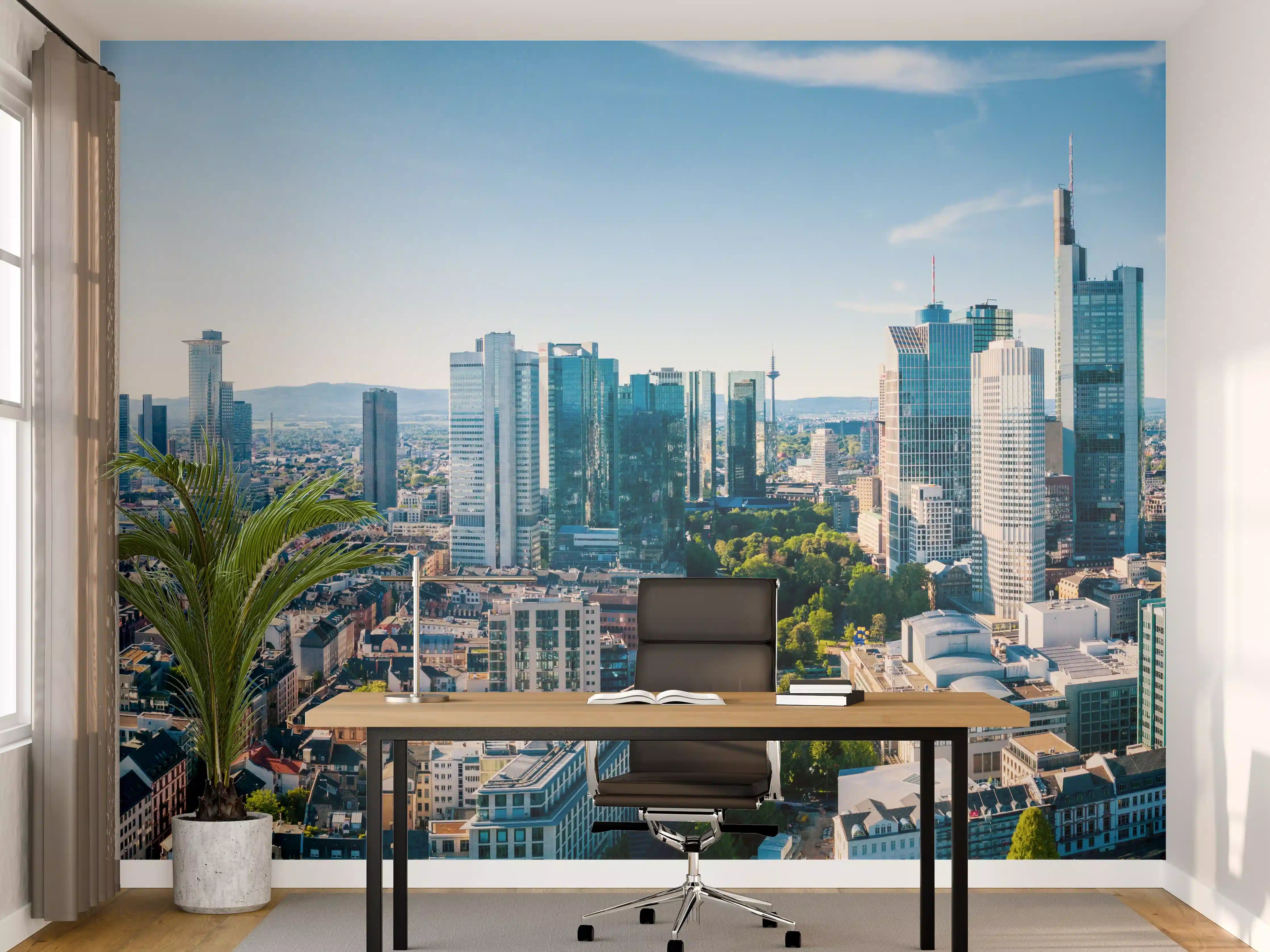 Büro Wandgestaltung - Wolkenkratzer - Frankfurt am Main