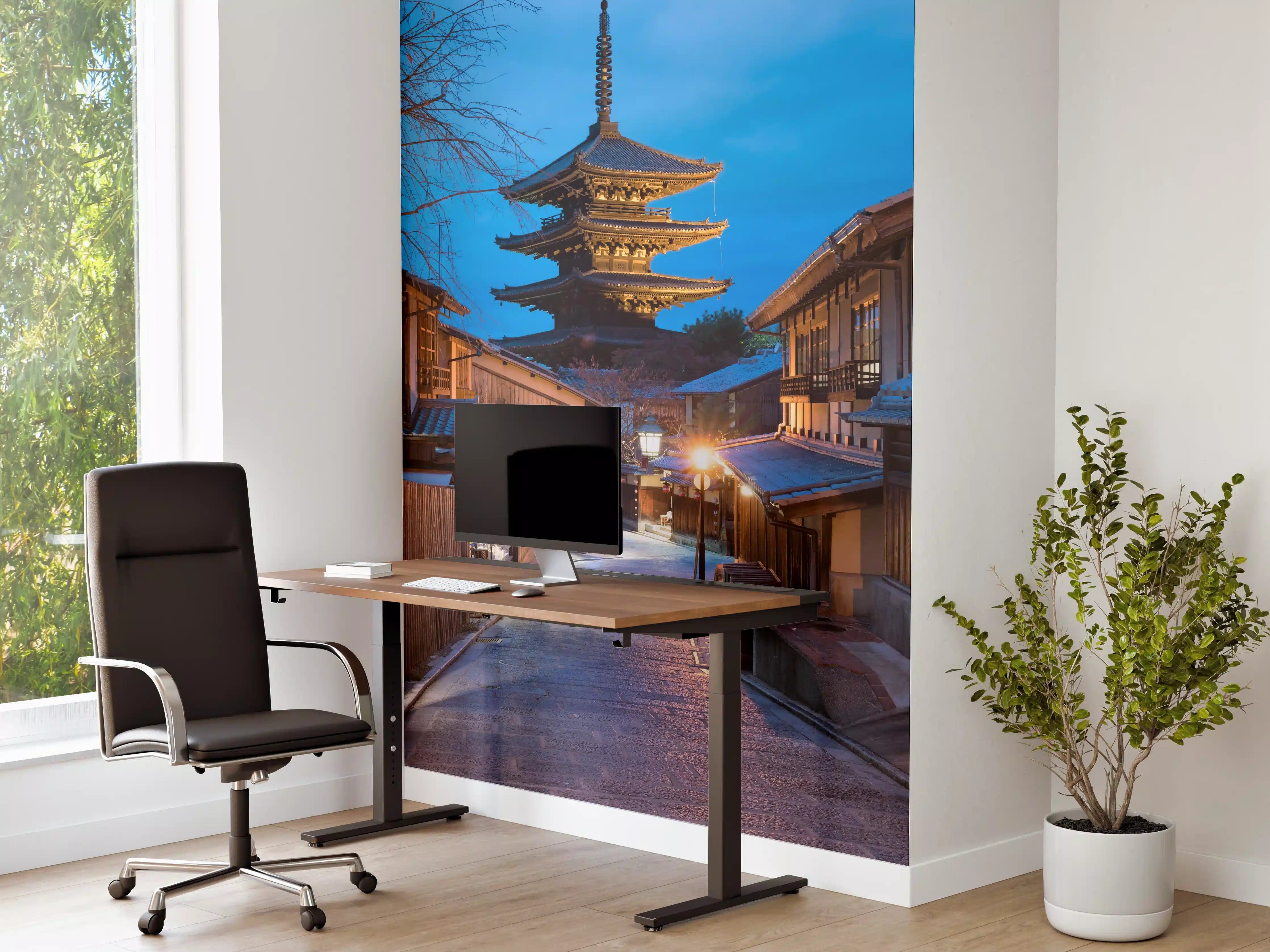 Büro Wandgestaltung - Yasaka-Pagode bei Nacht in Kyoto
