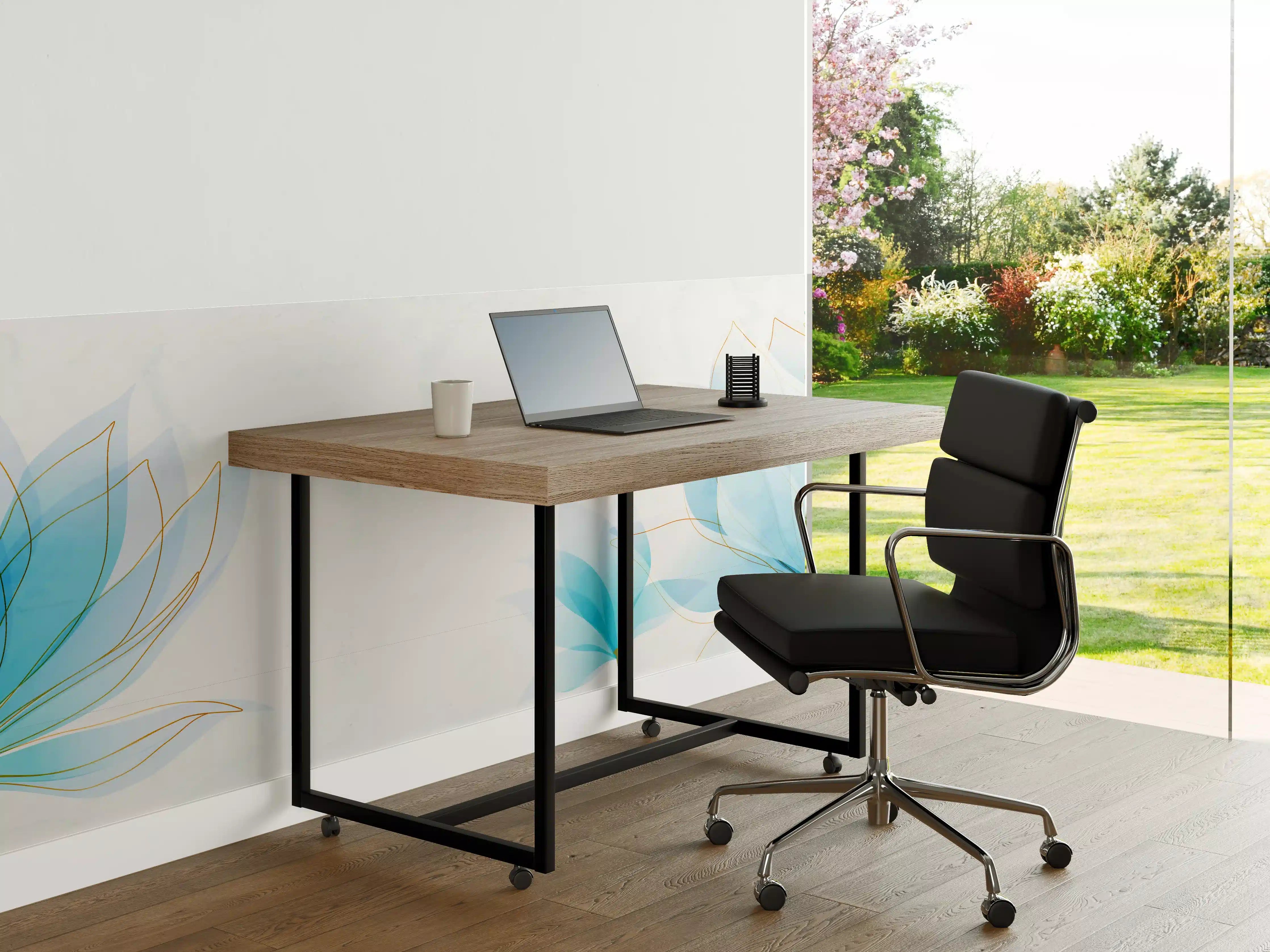 Büro Wandgestaltung - Zarte Blaue Blumen Illustration