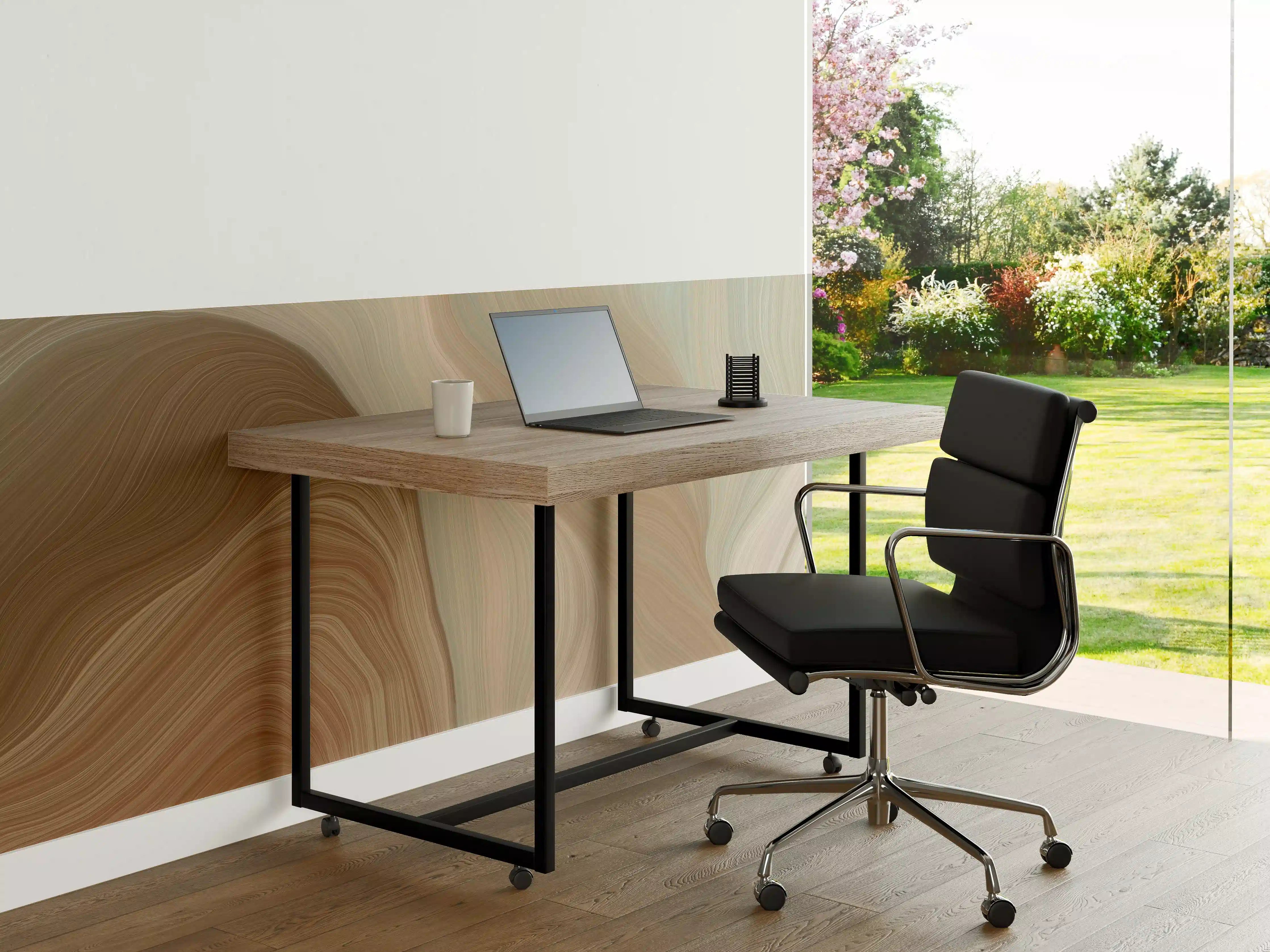 Büro Wandgestaltung - Zarte Grau- und Beigetöne