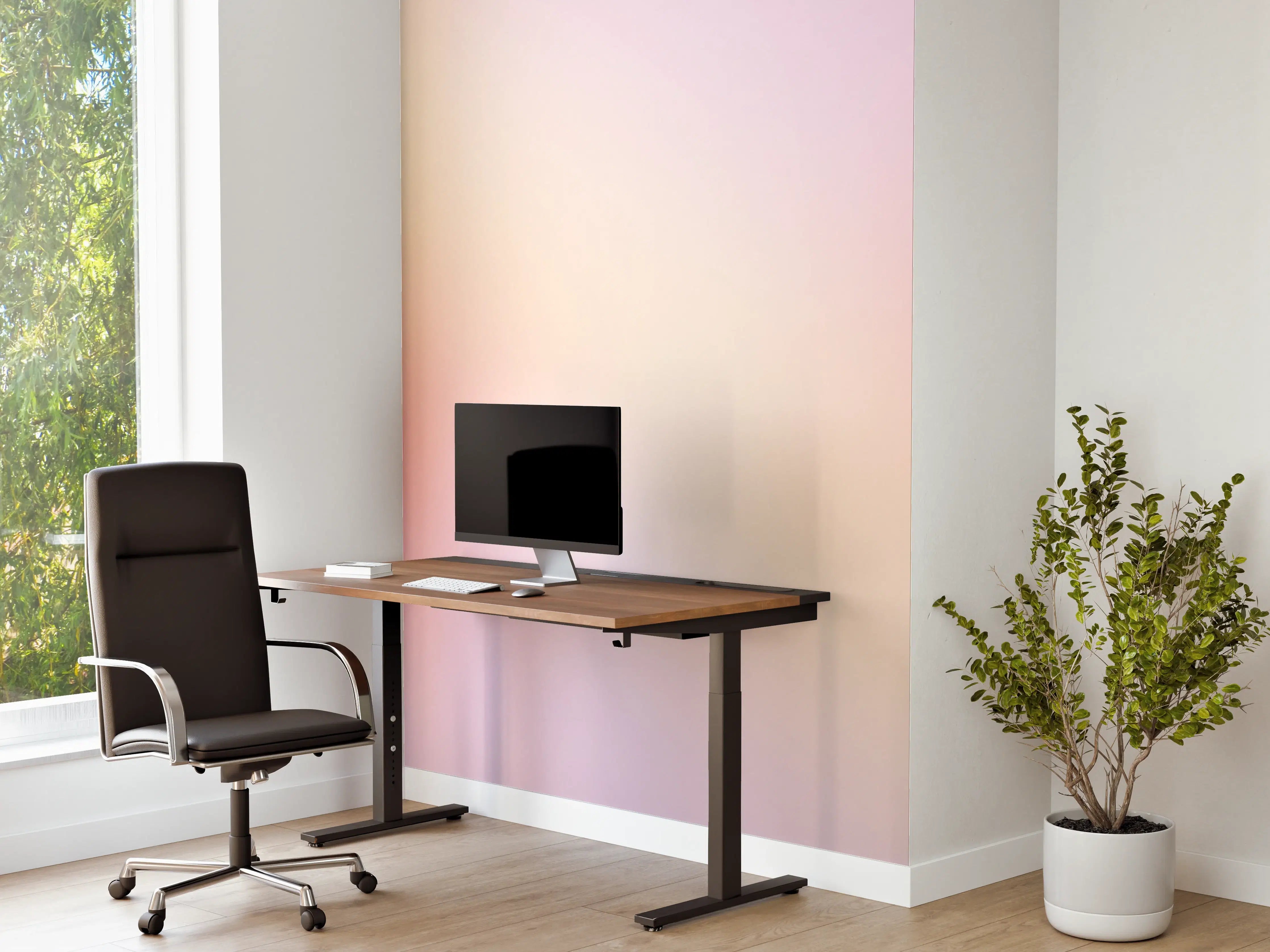 Büro Wandgestaltung - Zarte Graunuancen in Weiß