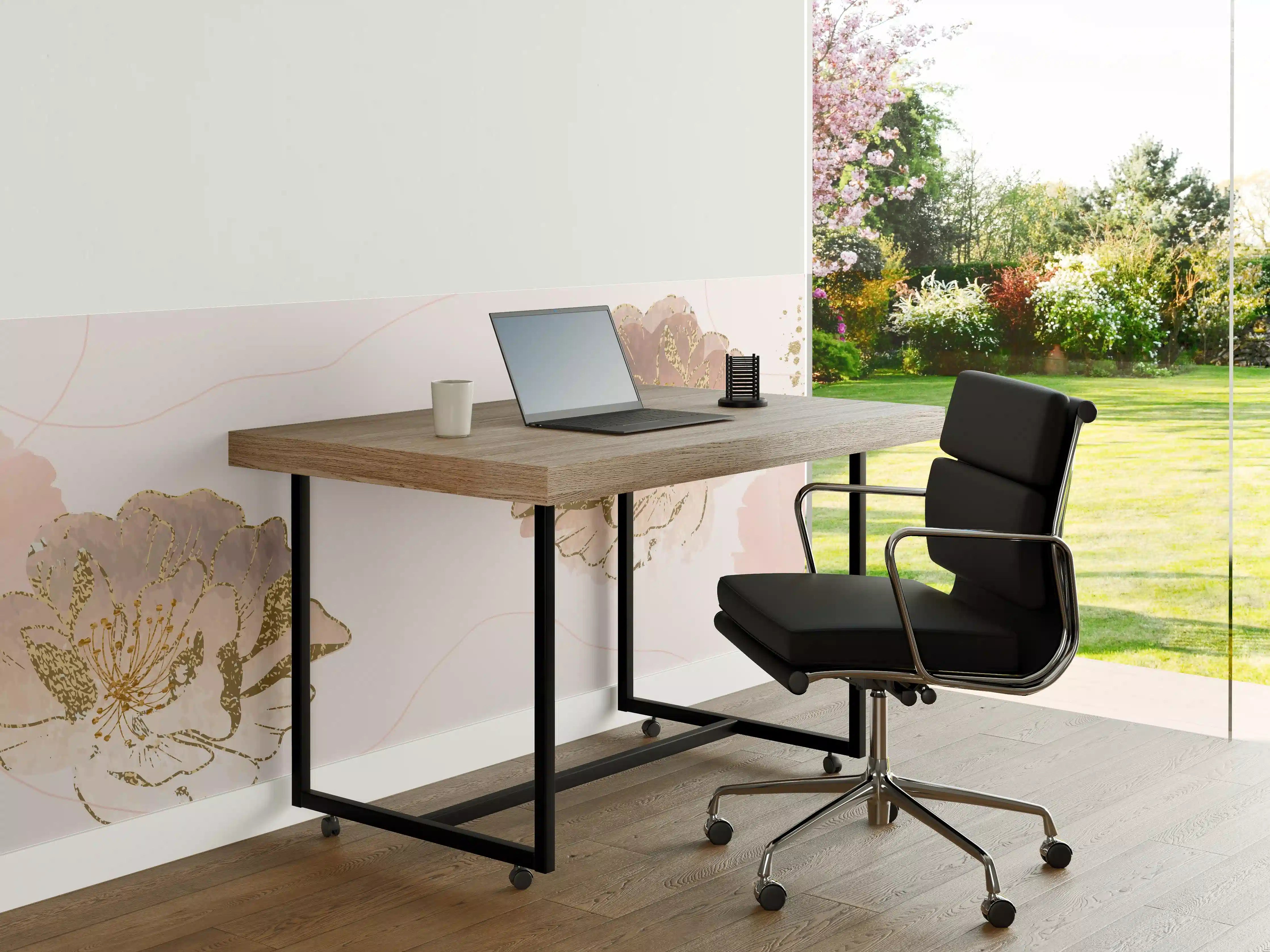 Büro Wandgestaltung - Zarte Pastell-Blumenstruktur