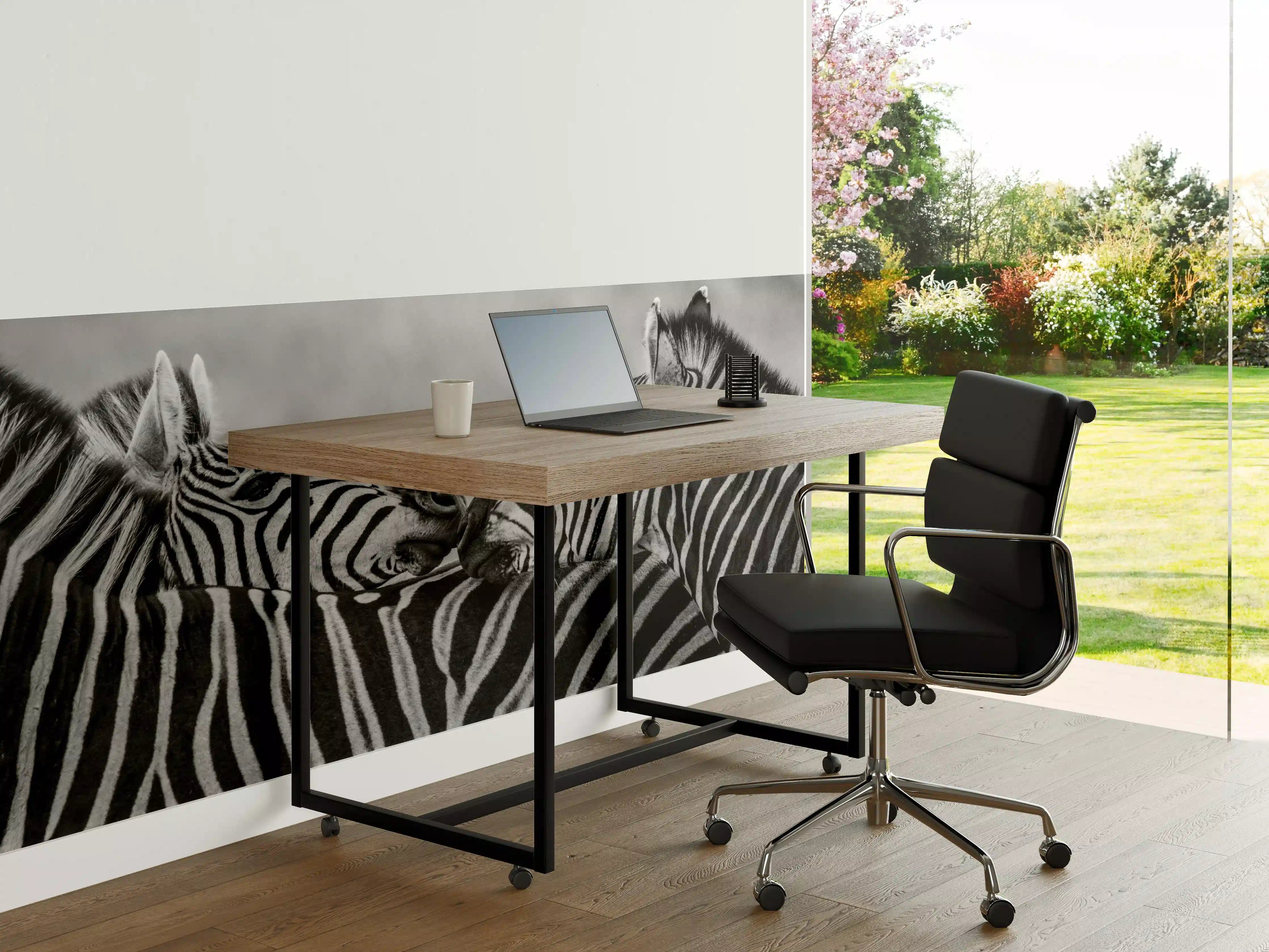 Büro Wandgestaltung - Zebras - Schwarz-weiß