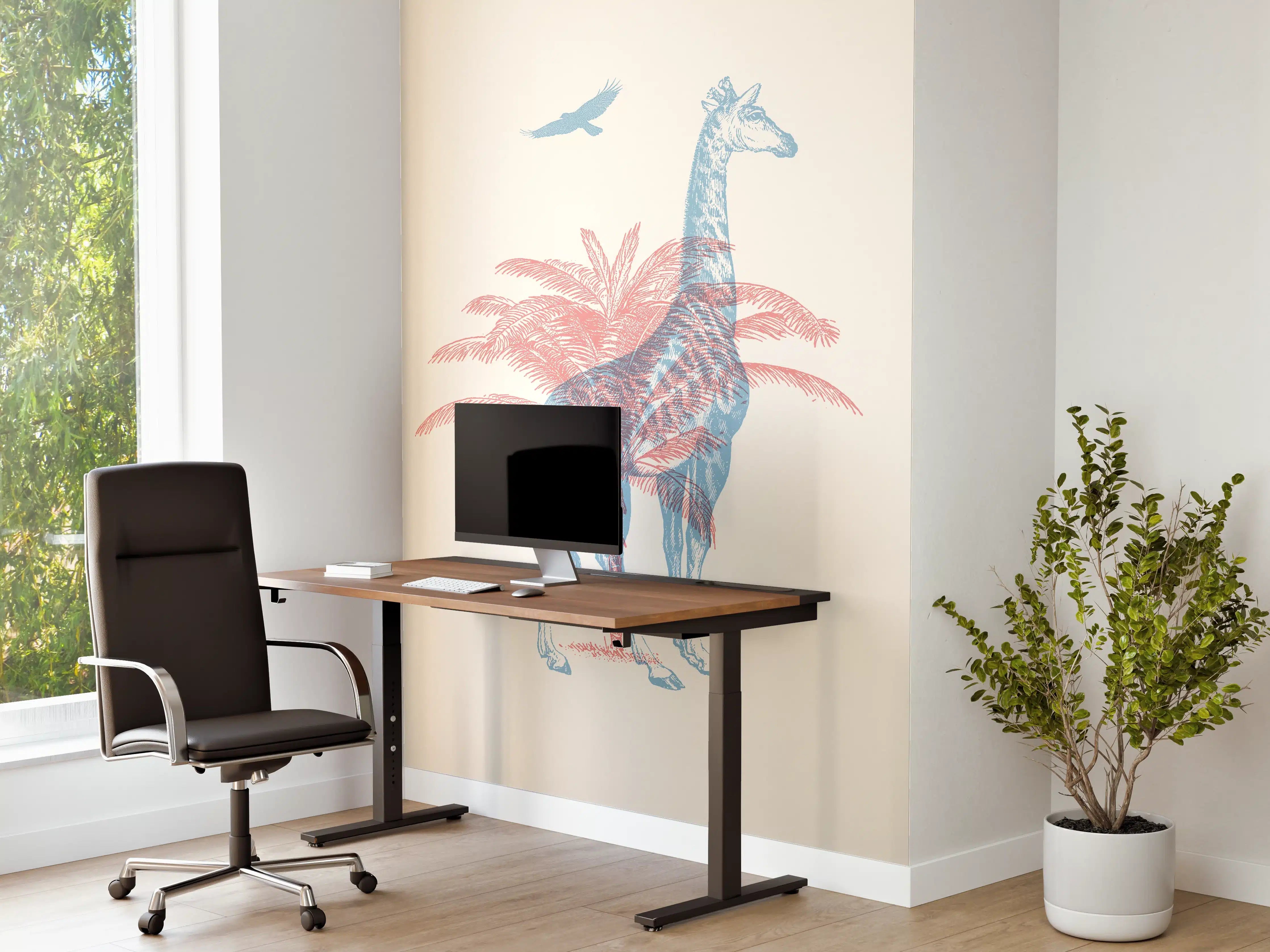 Büro Wandgestaltung - Zeichnung einer Giraffe - Moderne Kunst