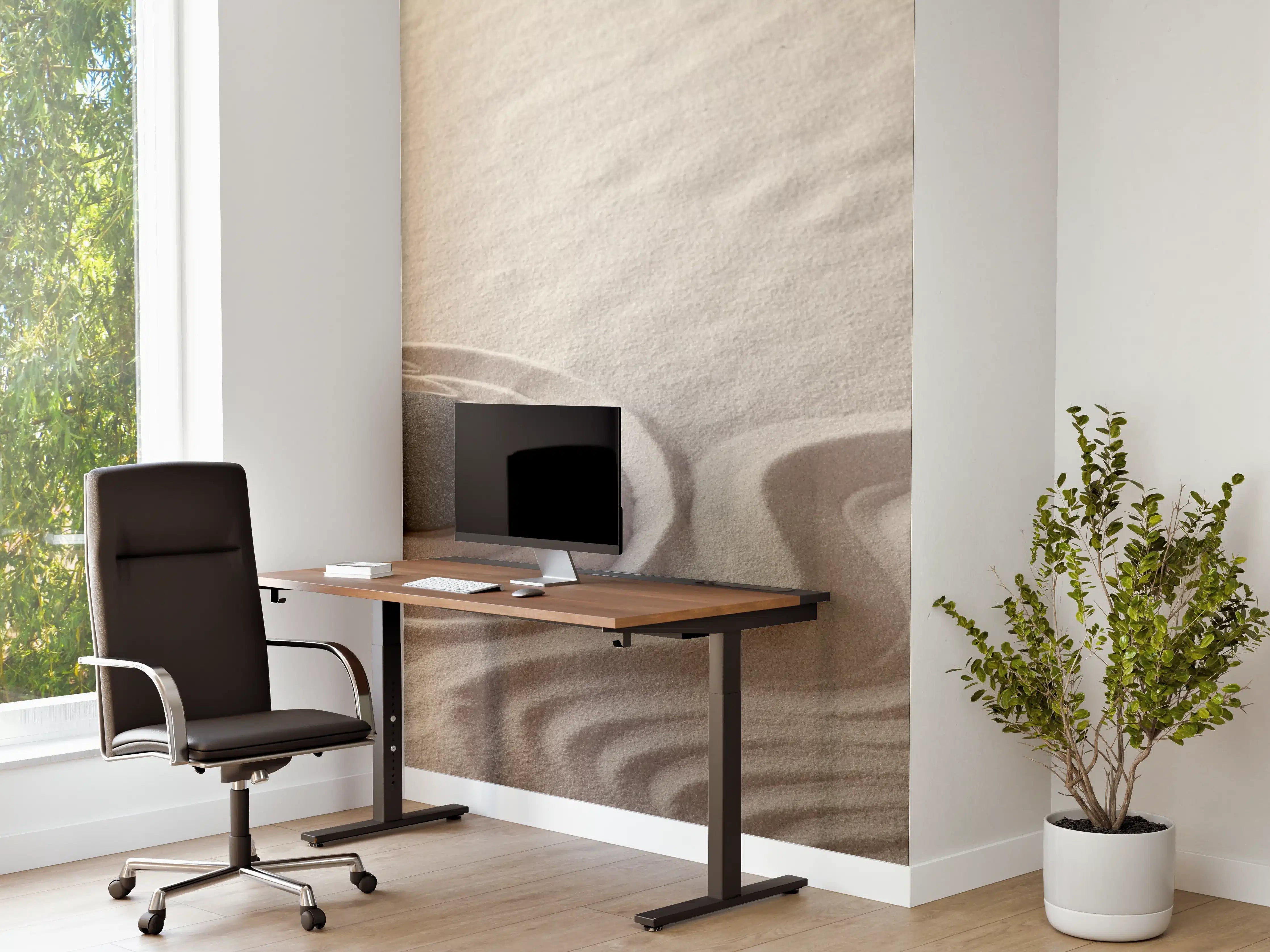 Büro Wandgestaltung - Zen-Garten Stein auf Weiß