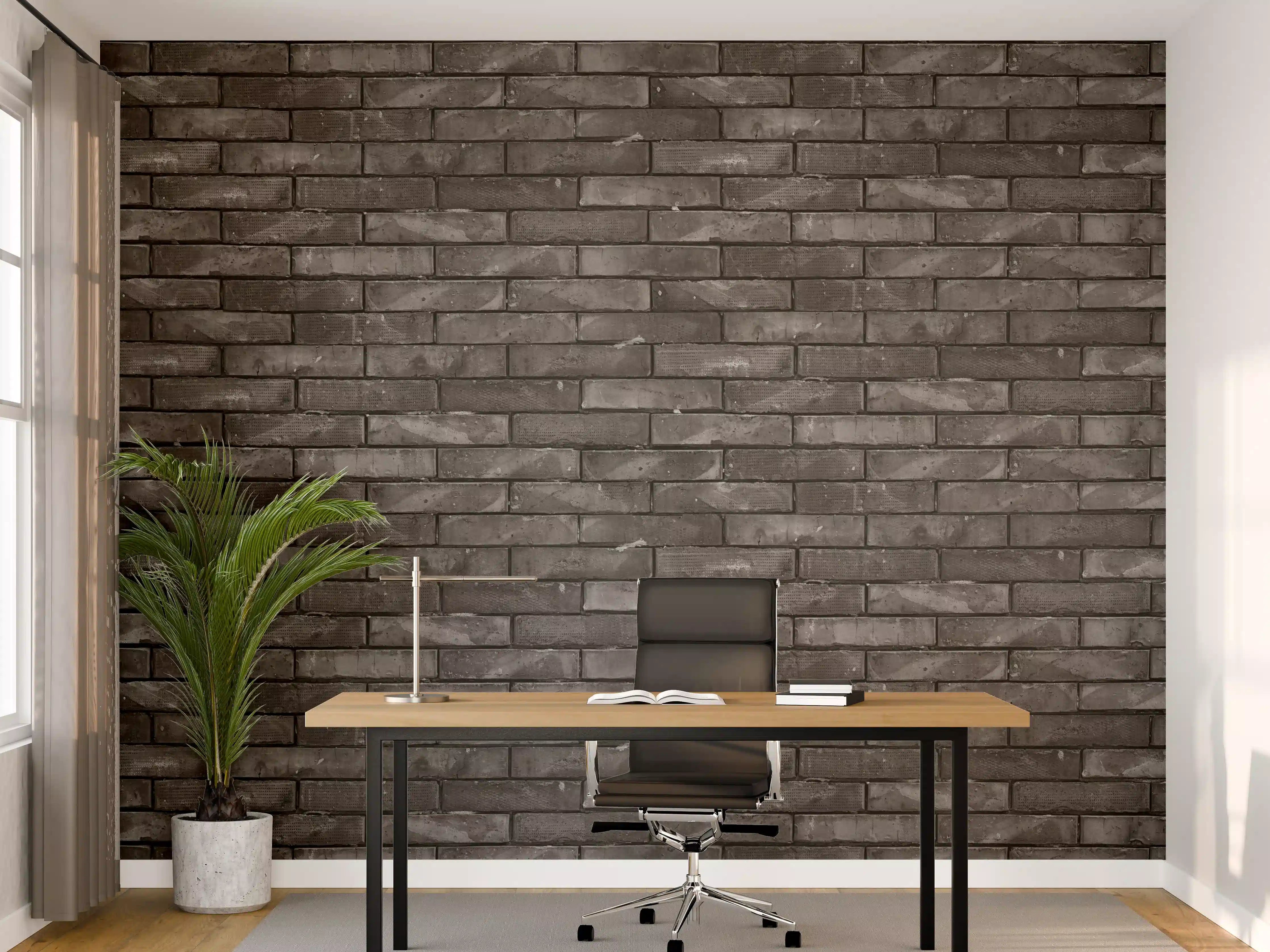 Büro Wandgestaltung - Ziegelmauer im Grunge-Stil