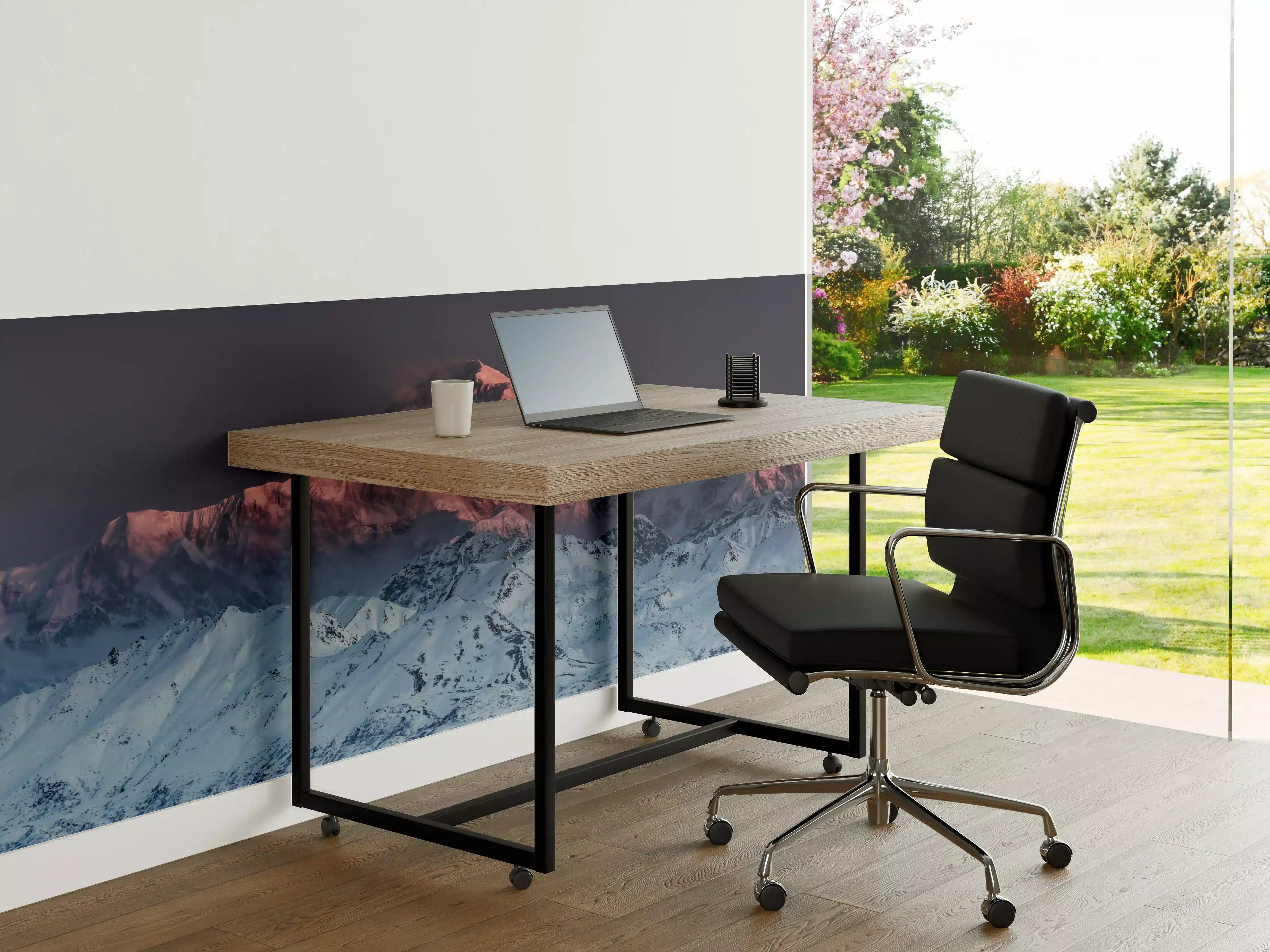 Büro Wandgestaltung - "Edles grau-weißes Marmorstruktur-Design für stilbewusste Wohnräume"
