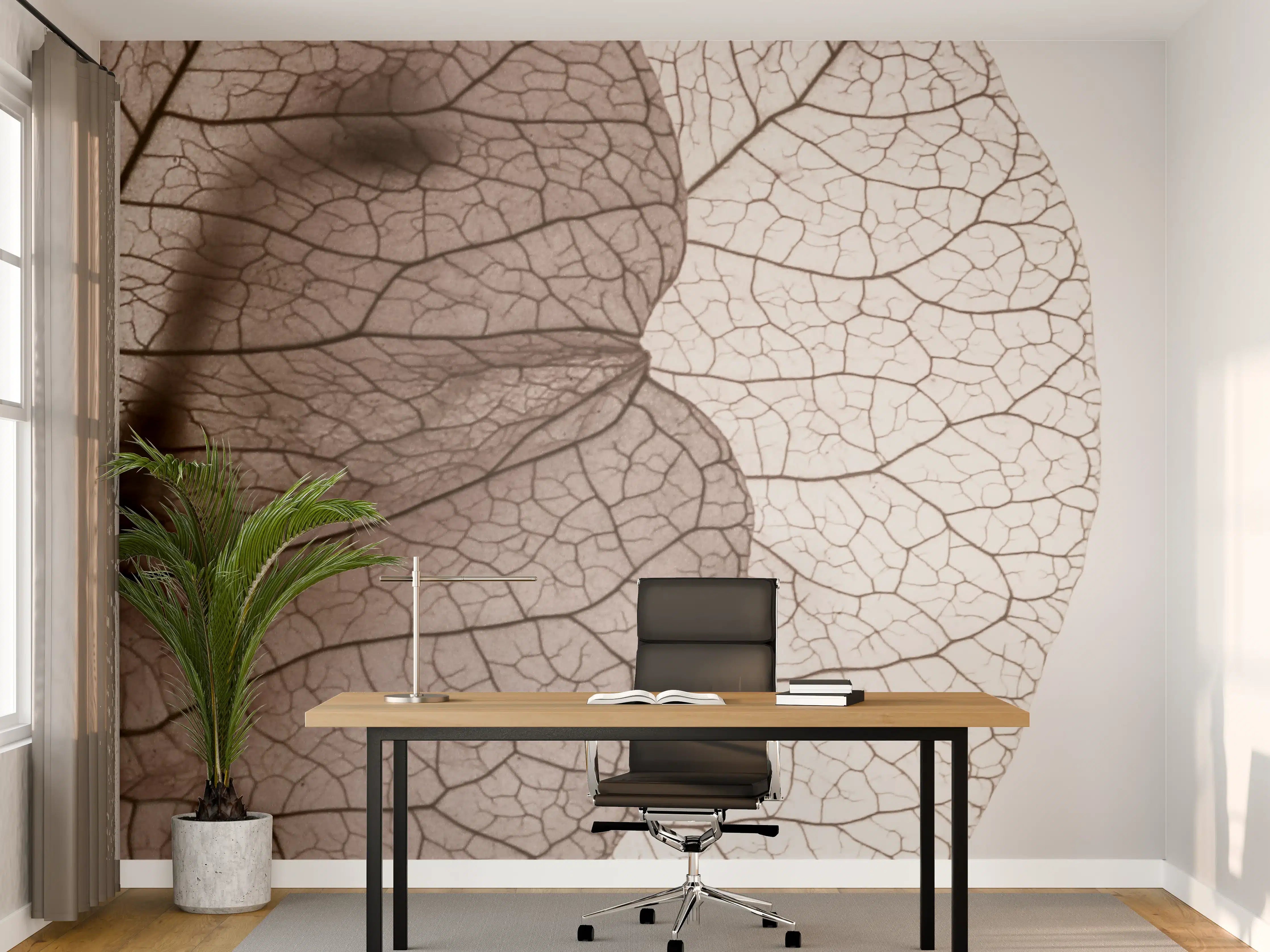 Büro Wandgestaltung - "Klassischer Damenhut aus grauem Filz mit breiter schwarzer Schleife"