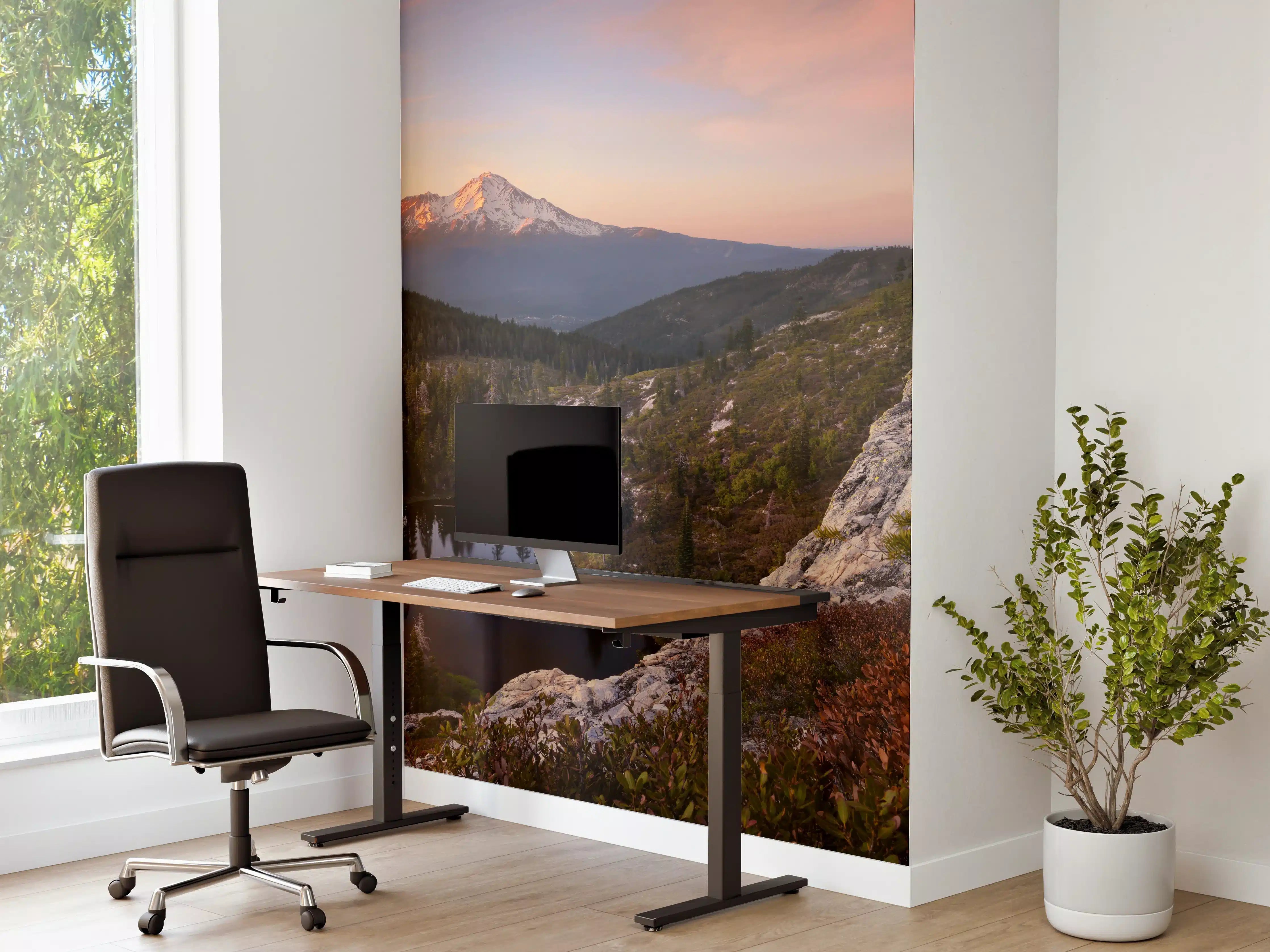 Büro Wandgestaltung - "Moderne graue und weiße Keramikvase mit geometrischem Muster"