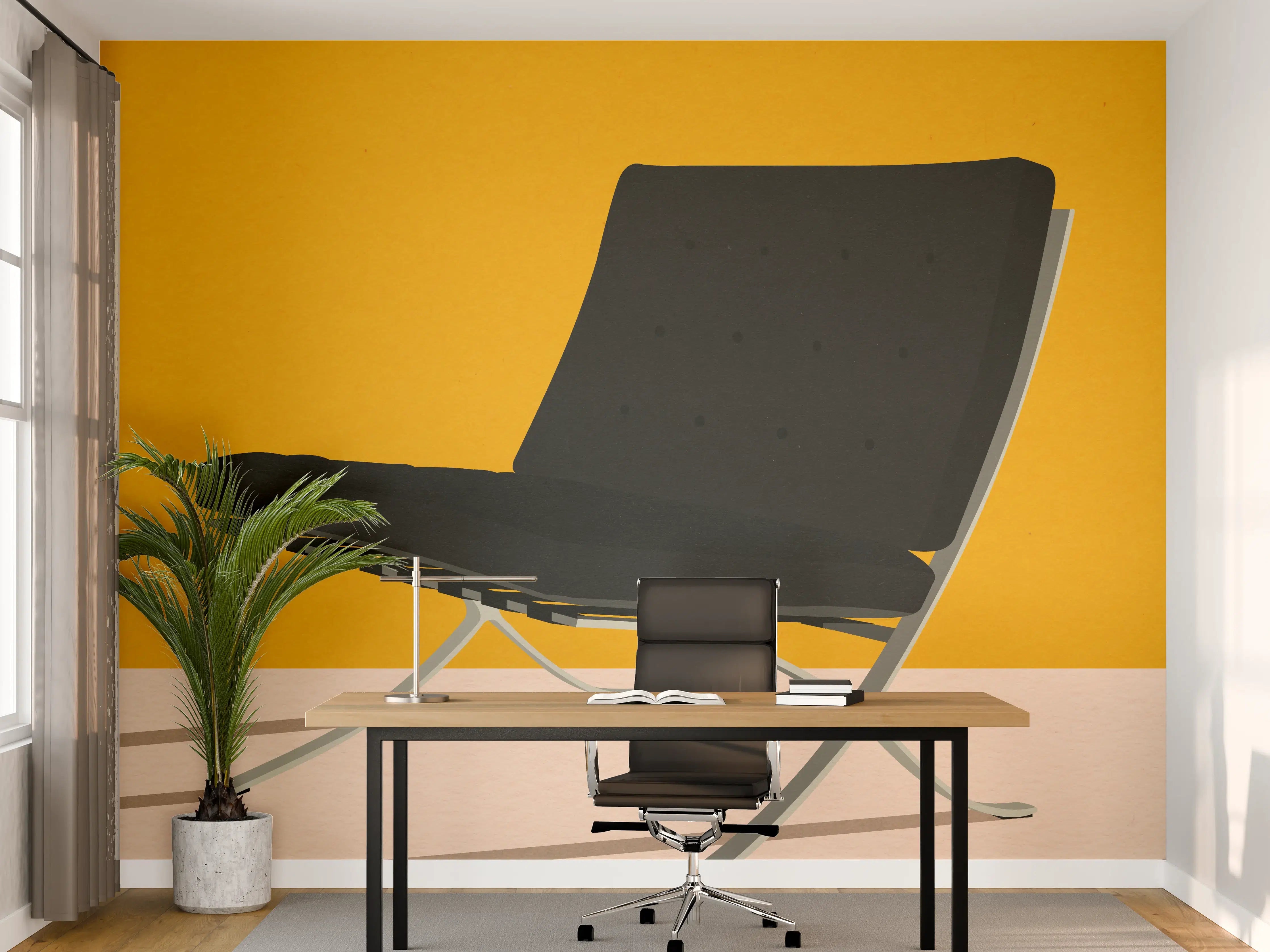 Büro Wandgestaltung - "Moderne weiße Keramikvase mit goldenen Akzenten - Exklusives Wohnaccessoire"