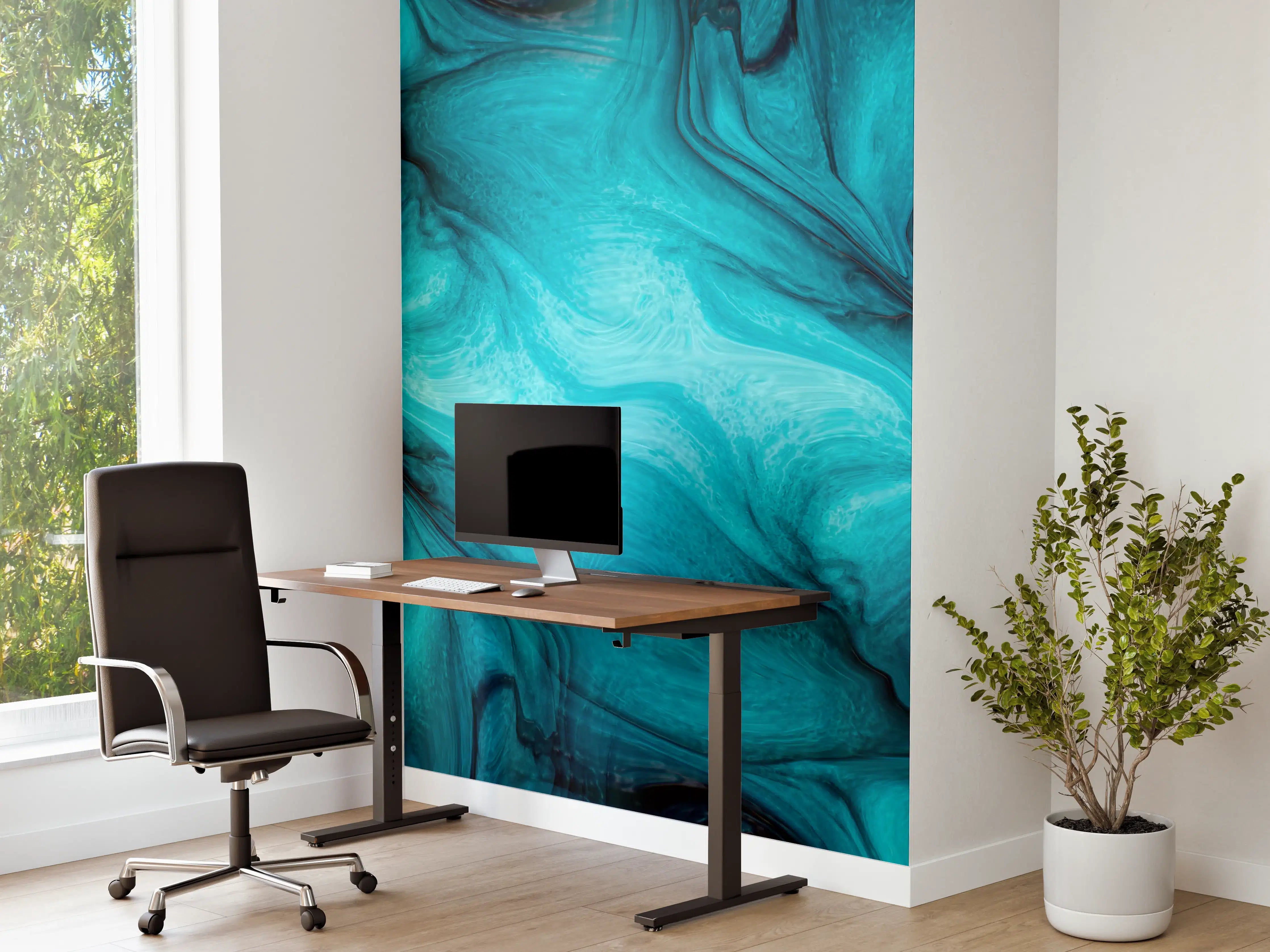 Büro Wandgestaltung - flüssiges Acrylharz - Abstrakt