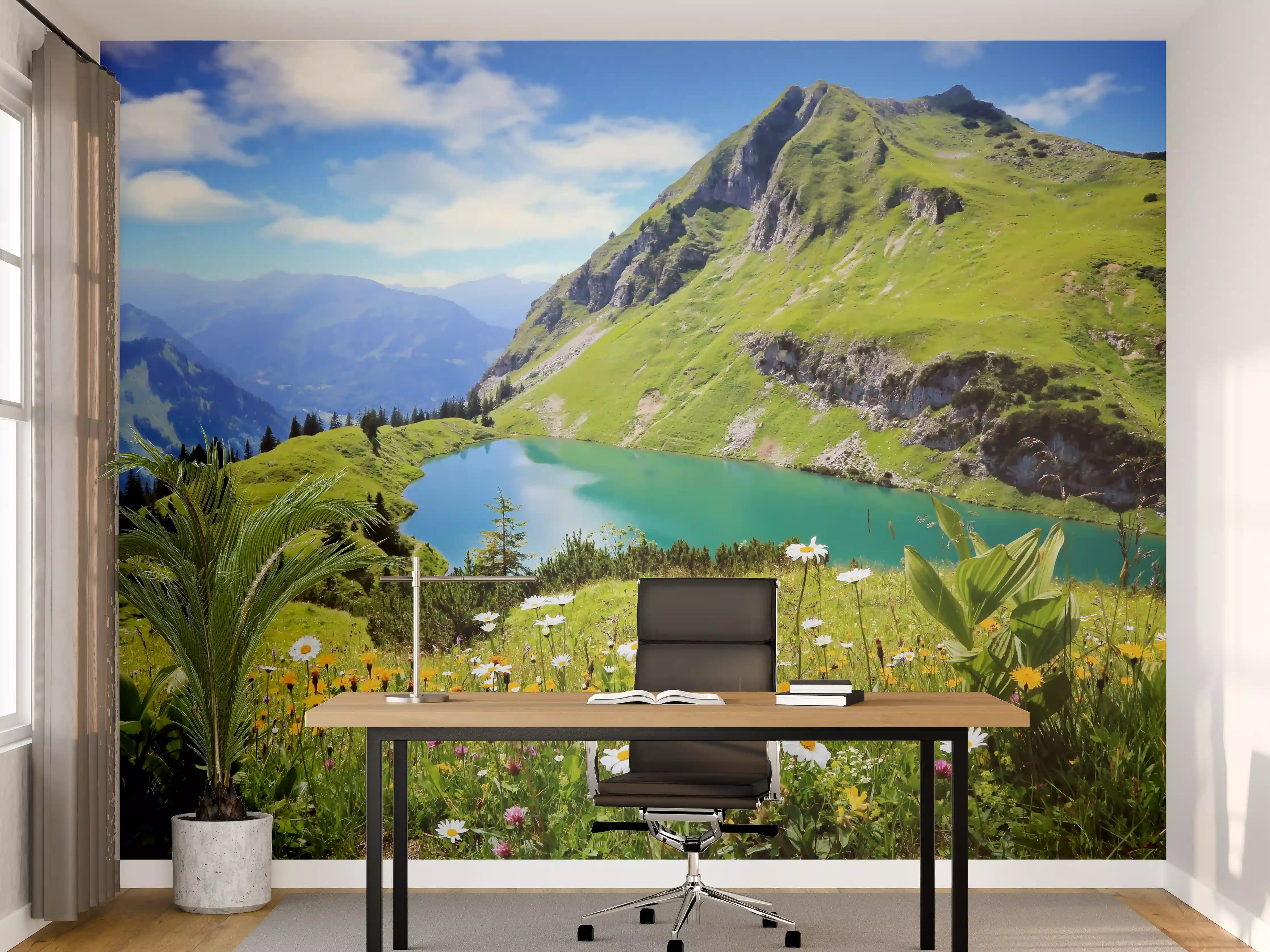 Büro Wandgestaltung - idyllischer Seealpsee