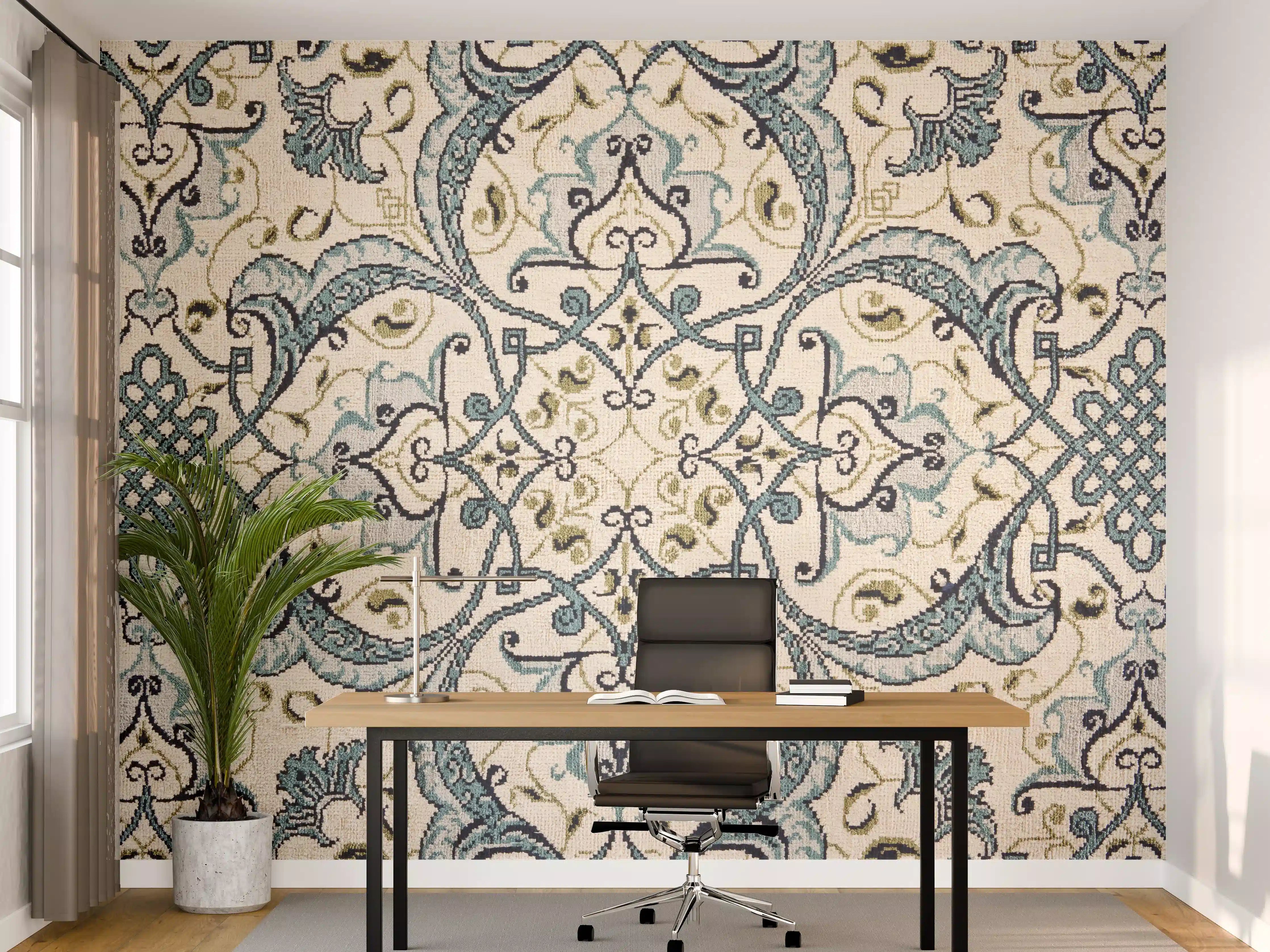 Büro Wandgestaltung - klassischer Orientalischer Teppich