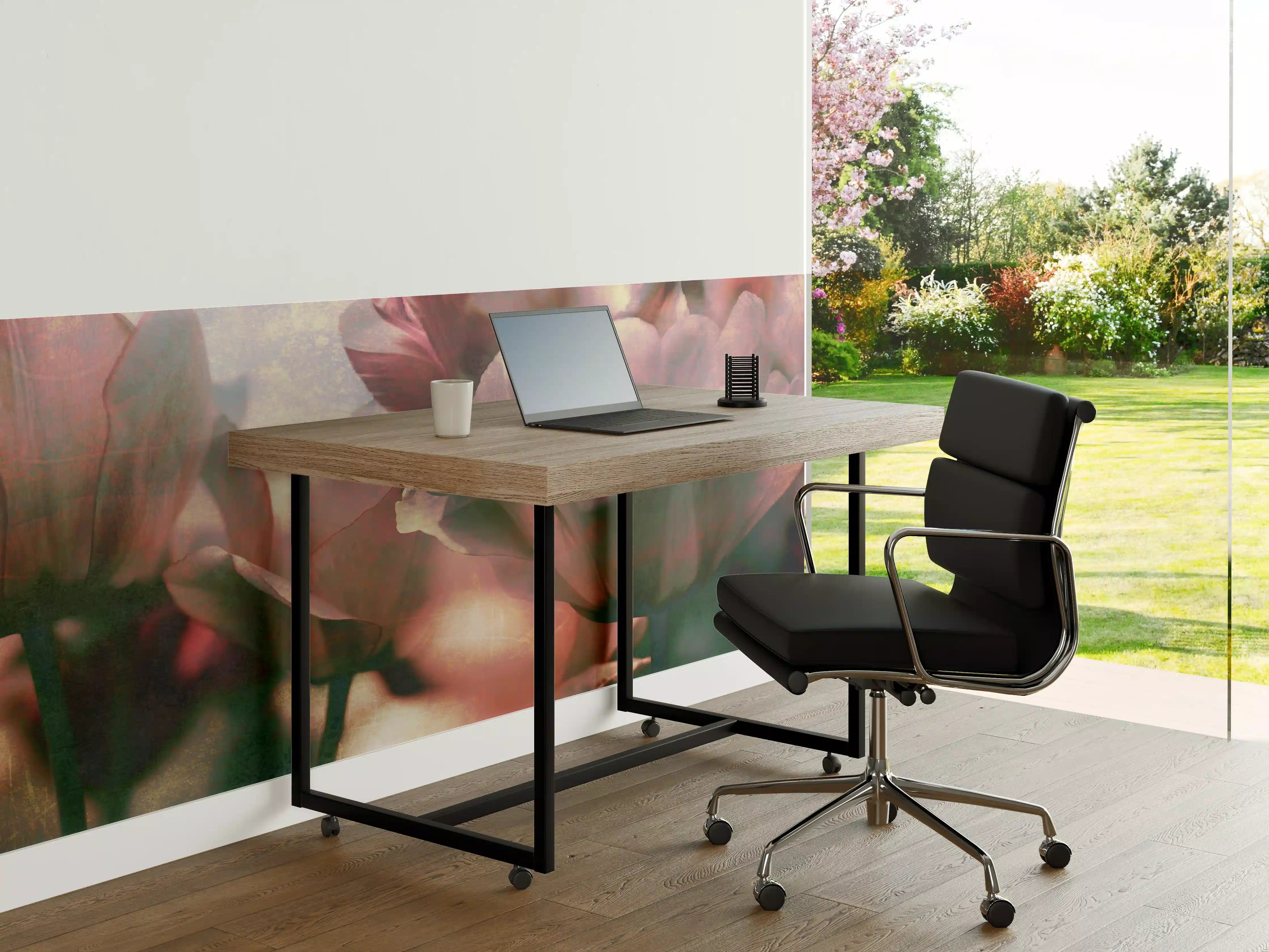 Büro Wandgestaltung - nostalgische Tulpen