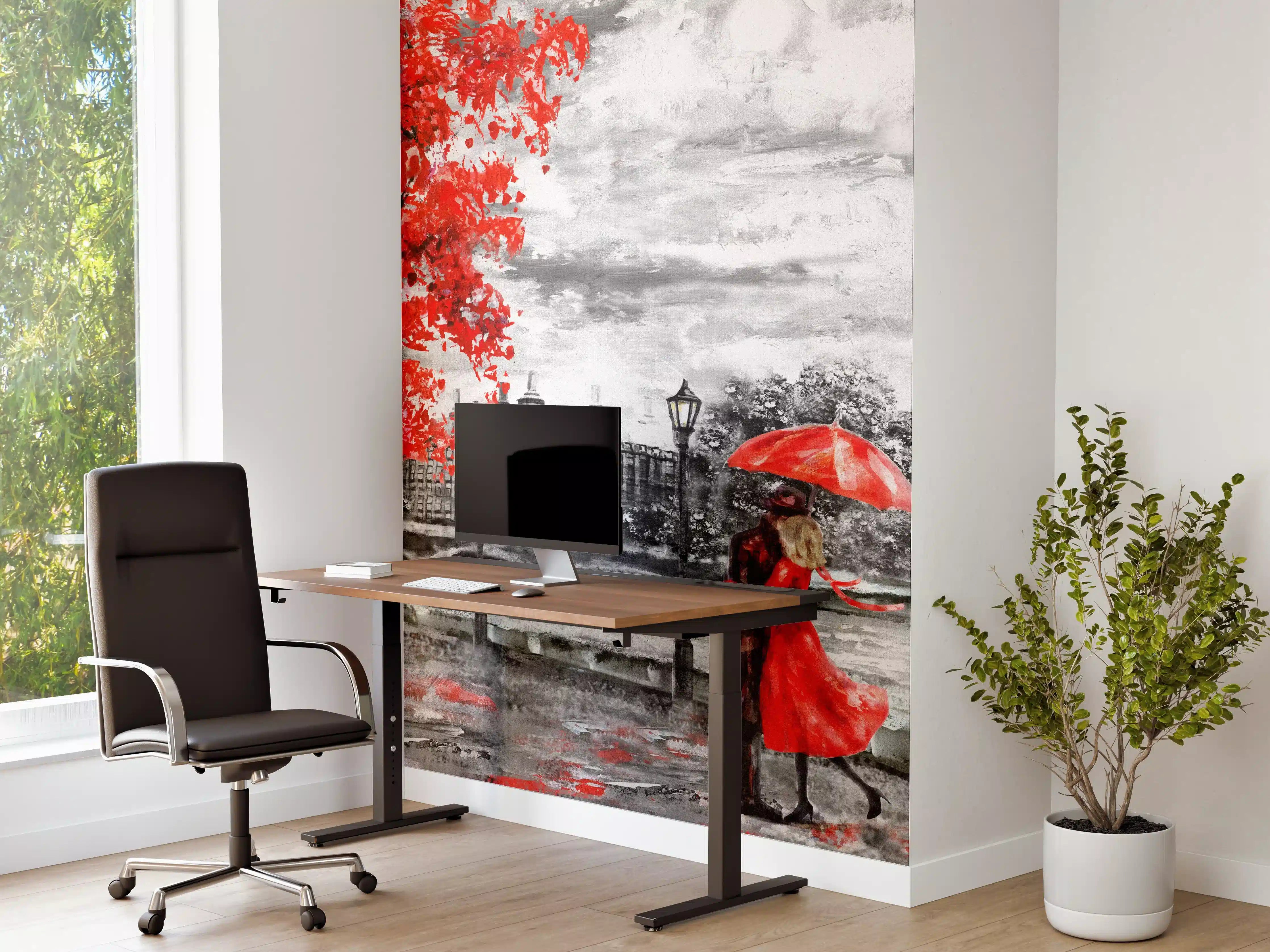 Büro Wandgestaltung - romantisierte Szenerie von Paar in London