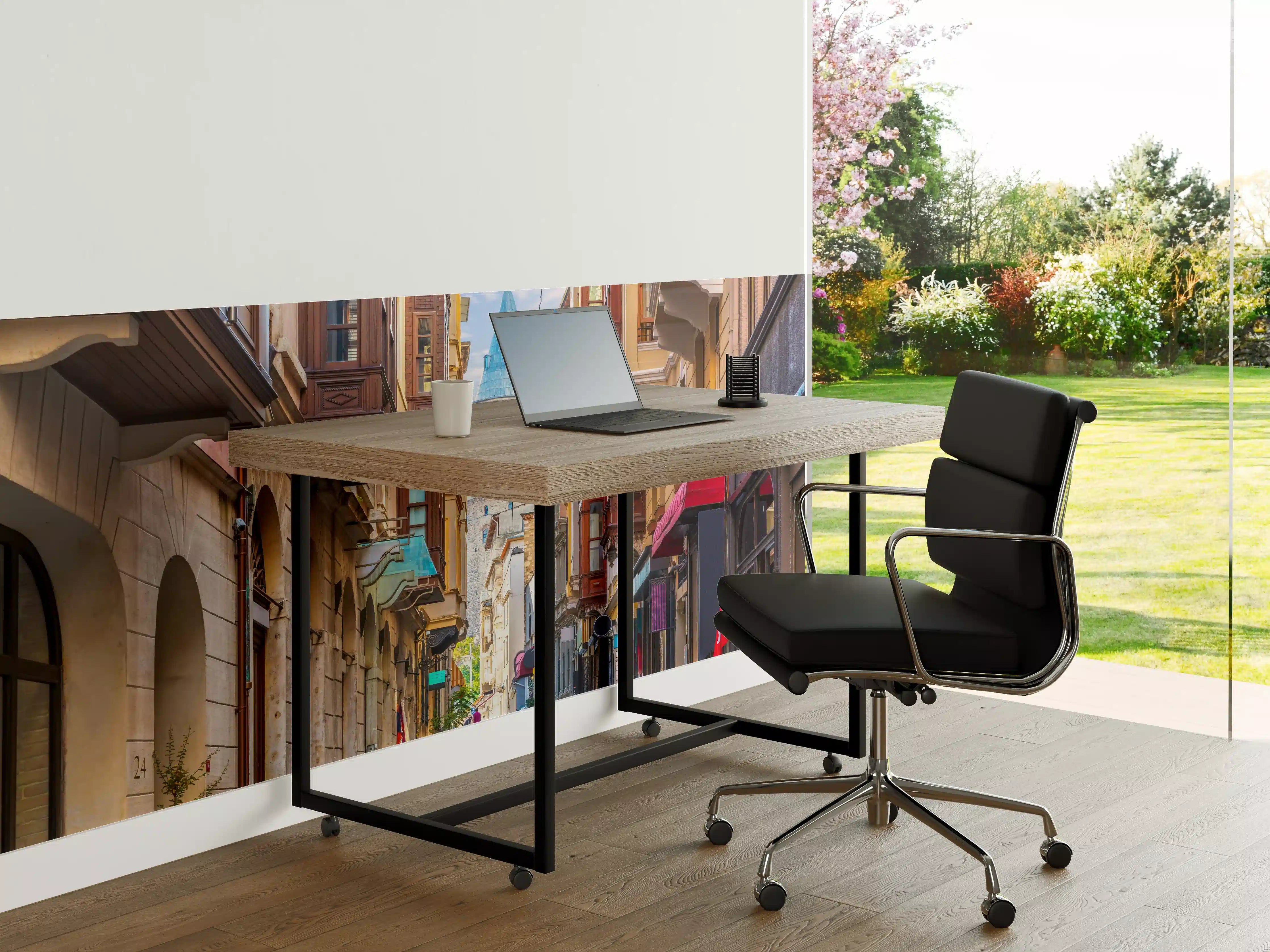 Büro Wandgestaltung - ruhige Gassenansicht auf Galata-Turm