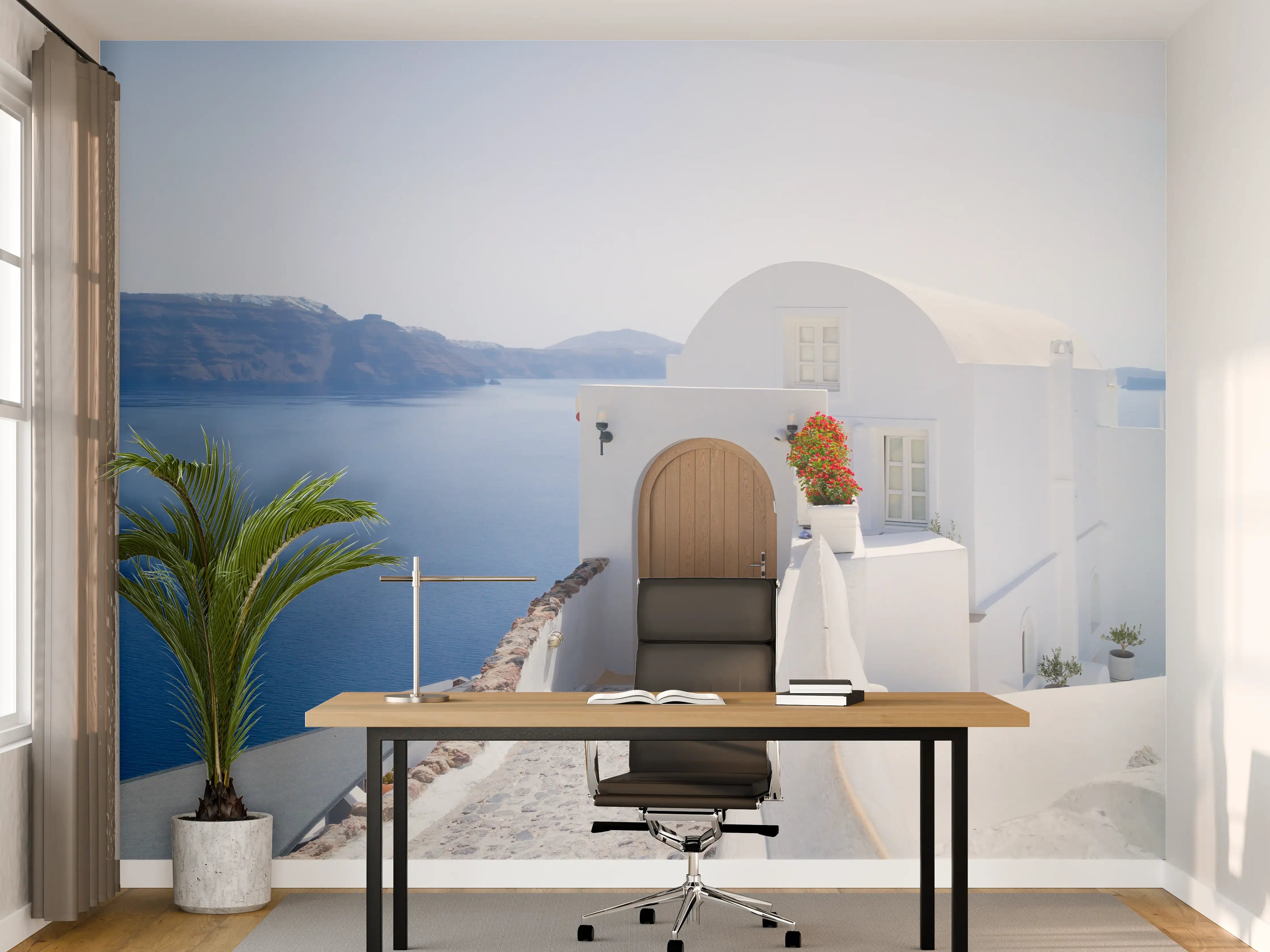 Büro Wandgestaltung - schöne Details der Insel Santorin