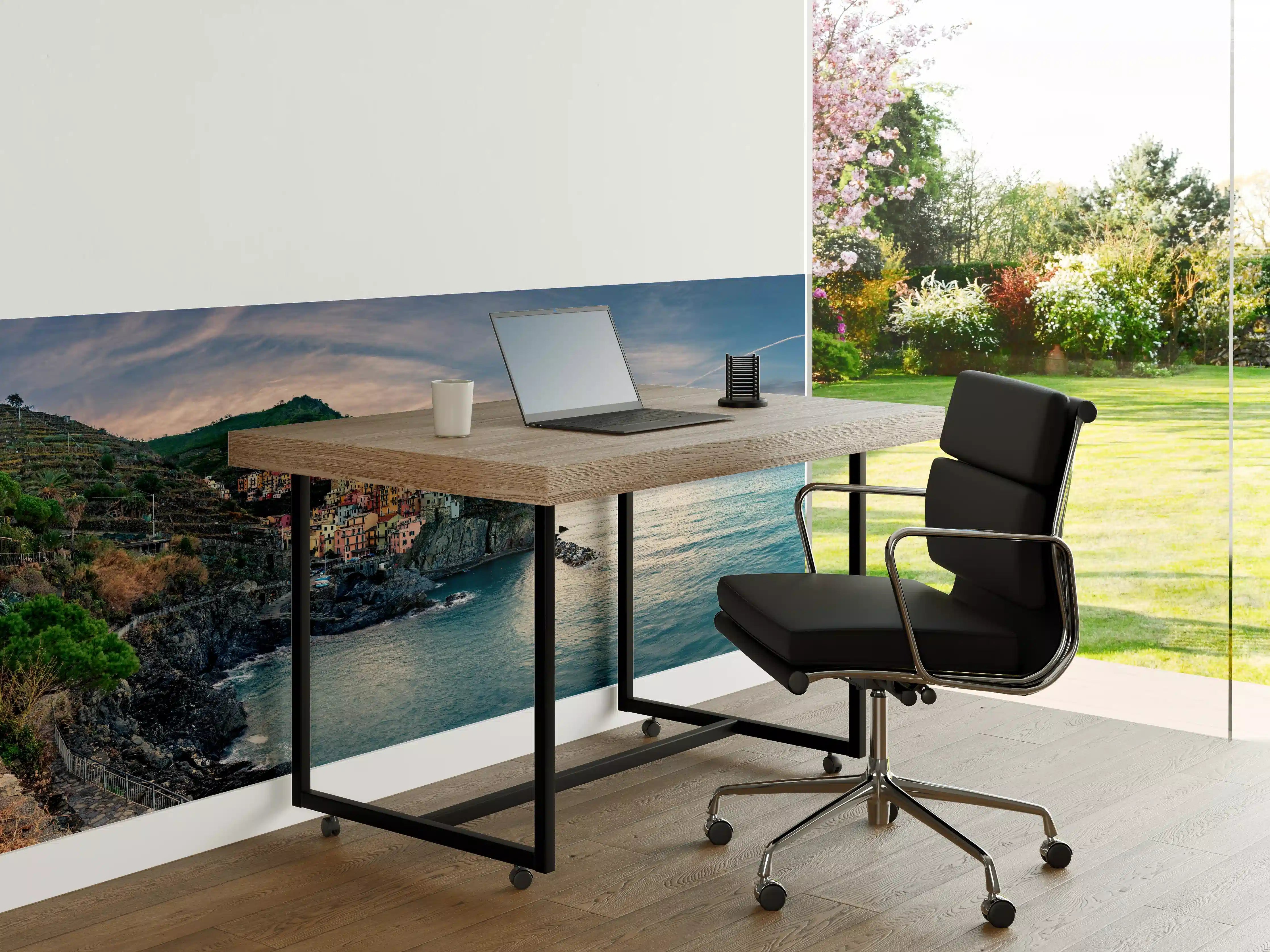 Büro Wandgestaltung - talienische Küste im Abendrot