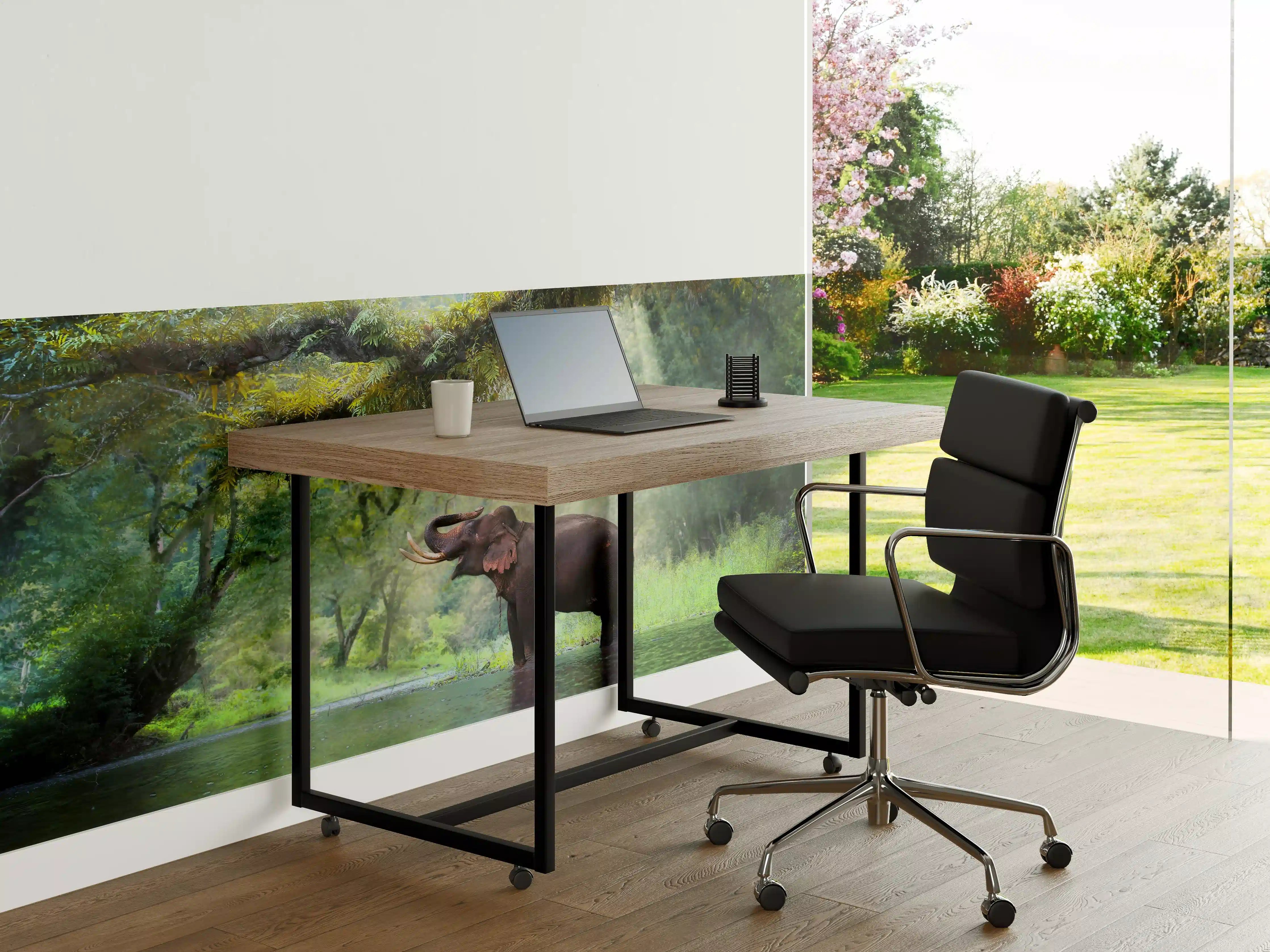 Büro Wandgestaltung - wilde Elefanten im Wald von Kanchanaburi