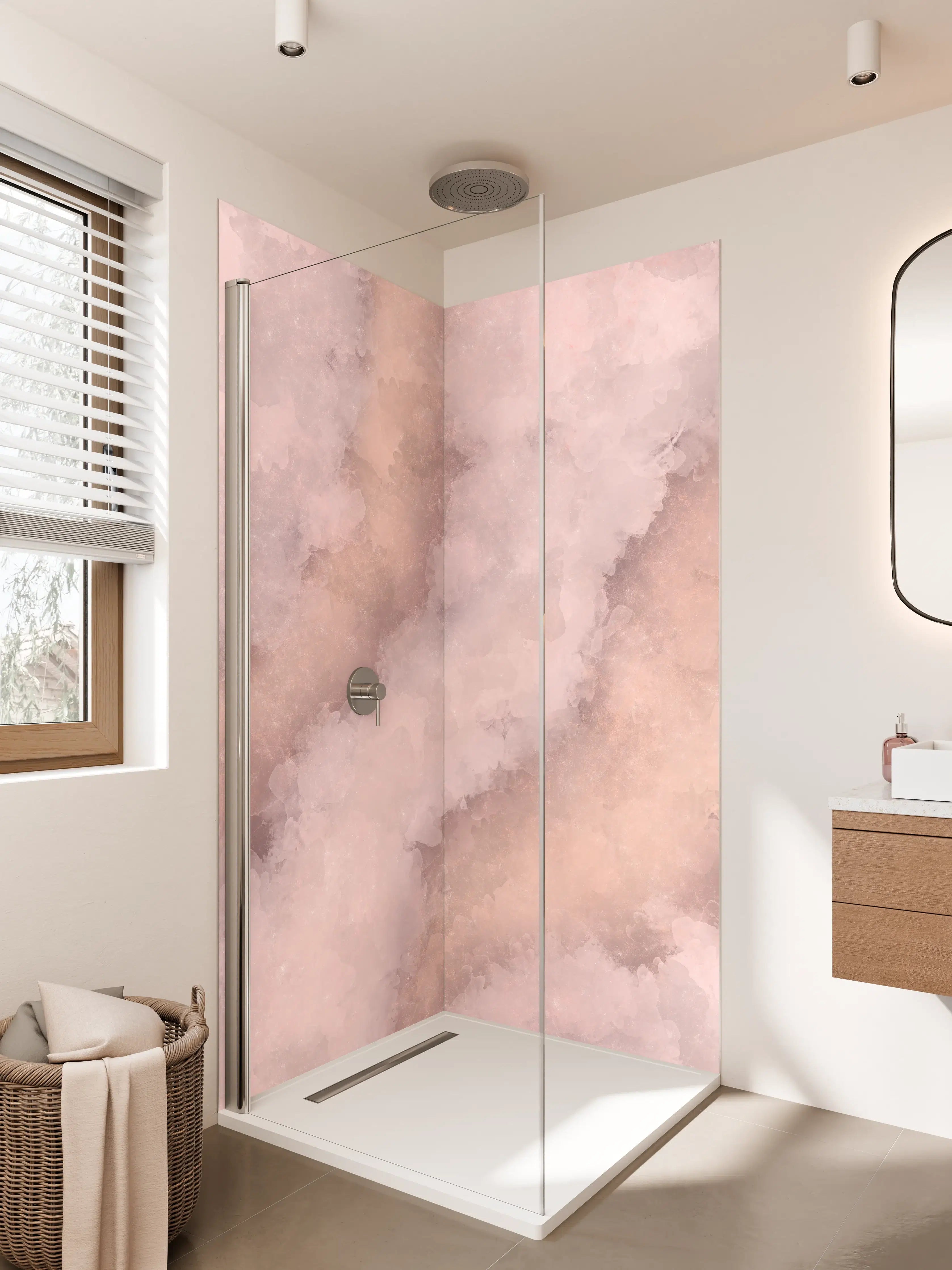 Duschrückwand - Aquarelle Grunge Steintextur