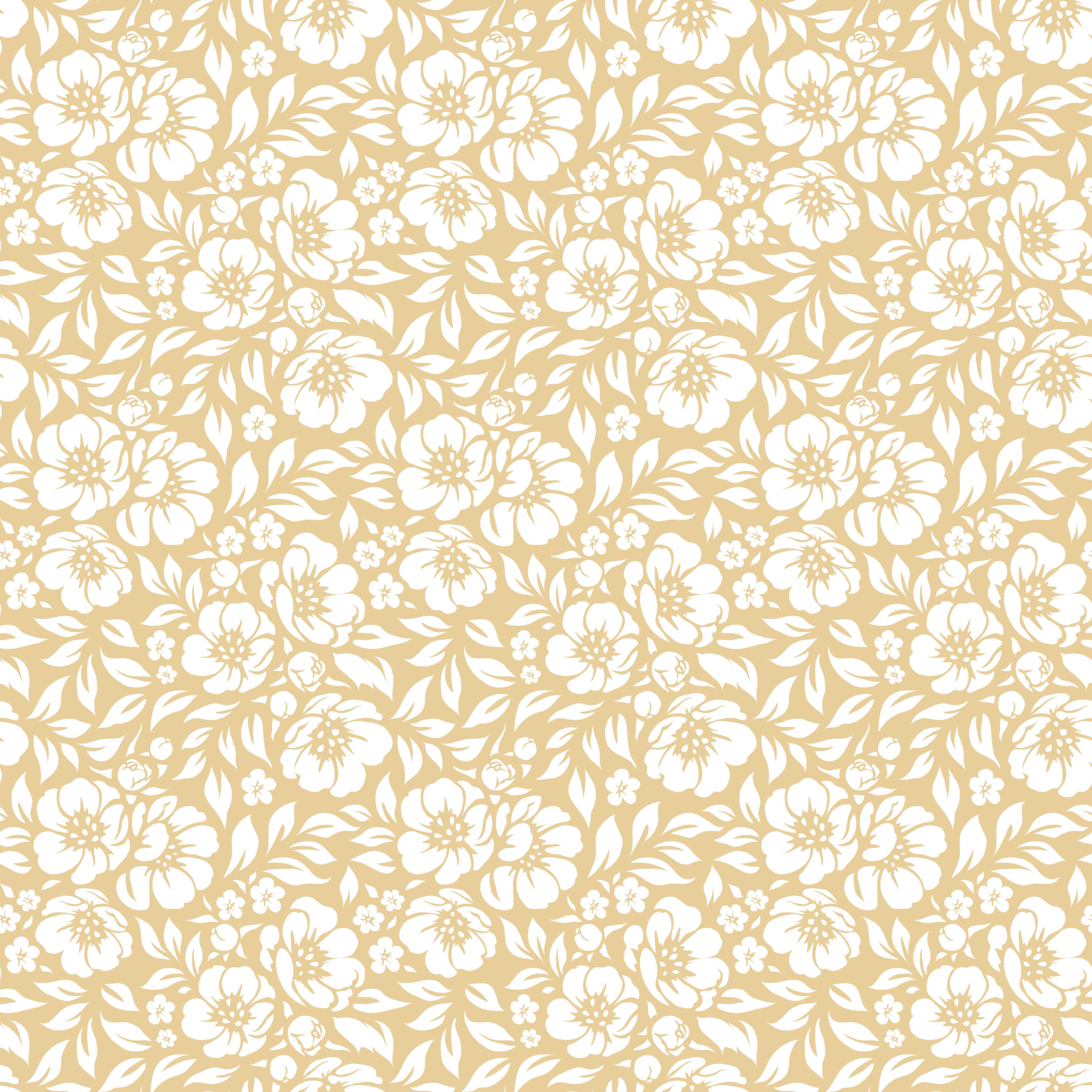 Duschrückwand-Beige Blumendekor mit weißem Muster