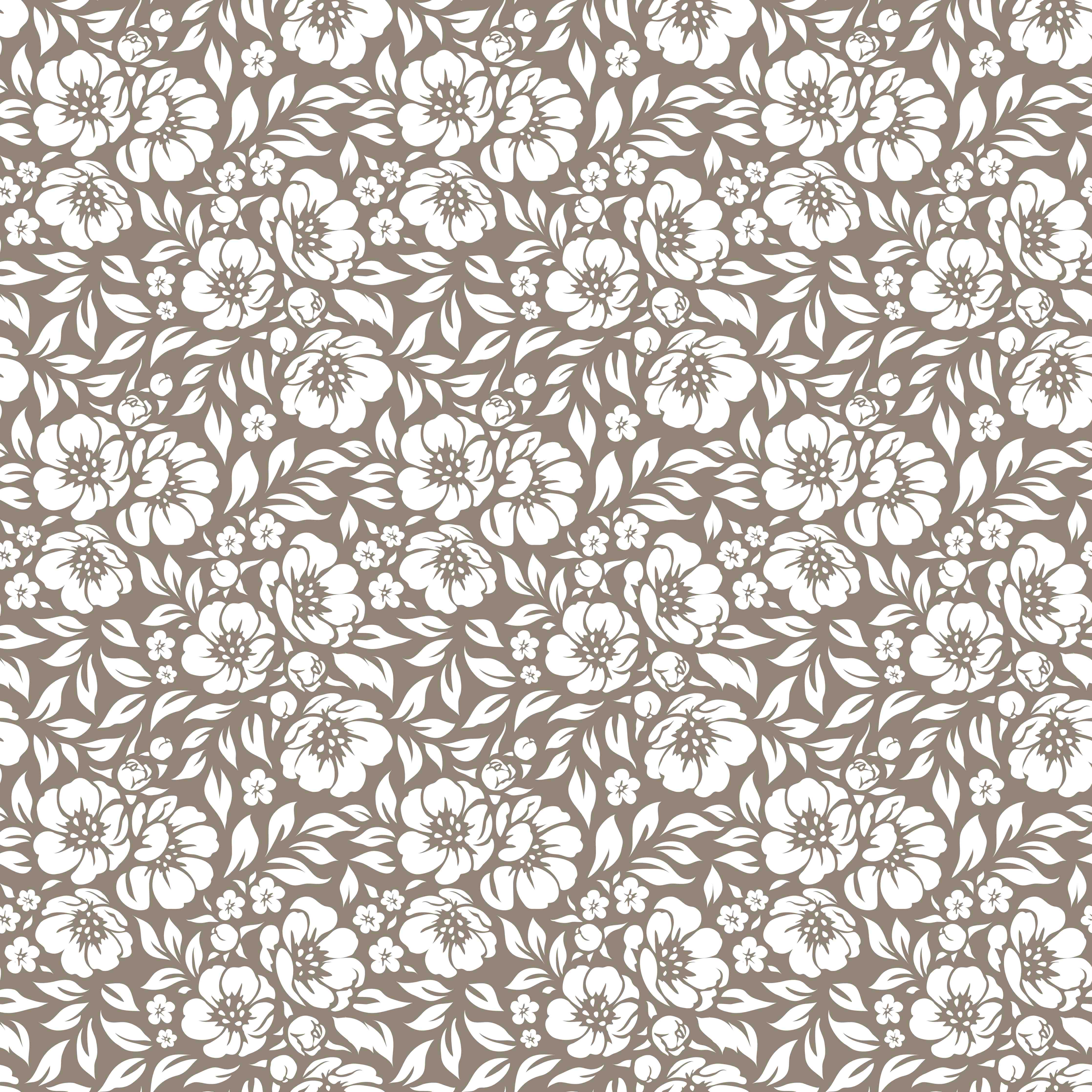 Duschrückwand-Blumenmuster in Weiß auf Beige