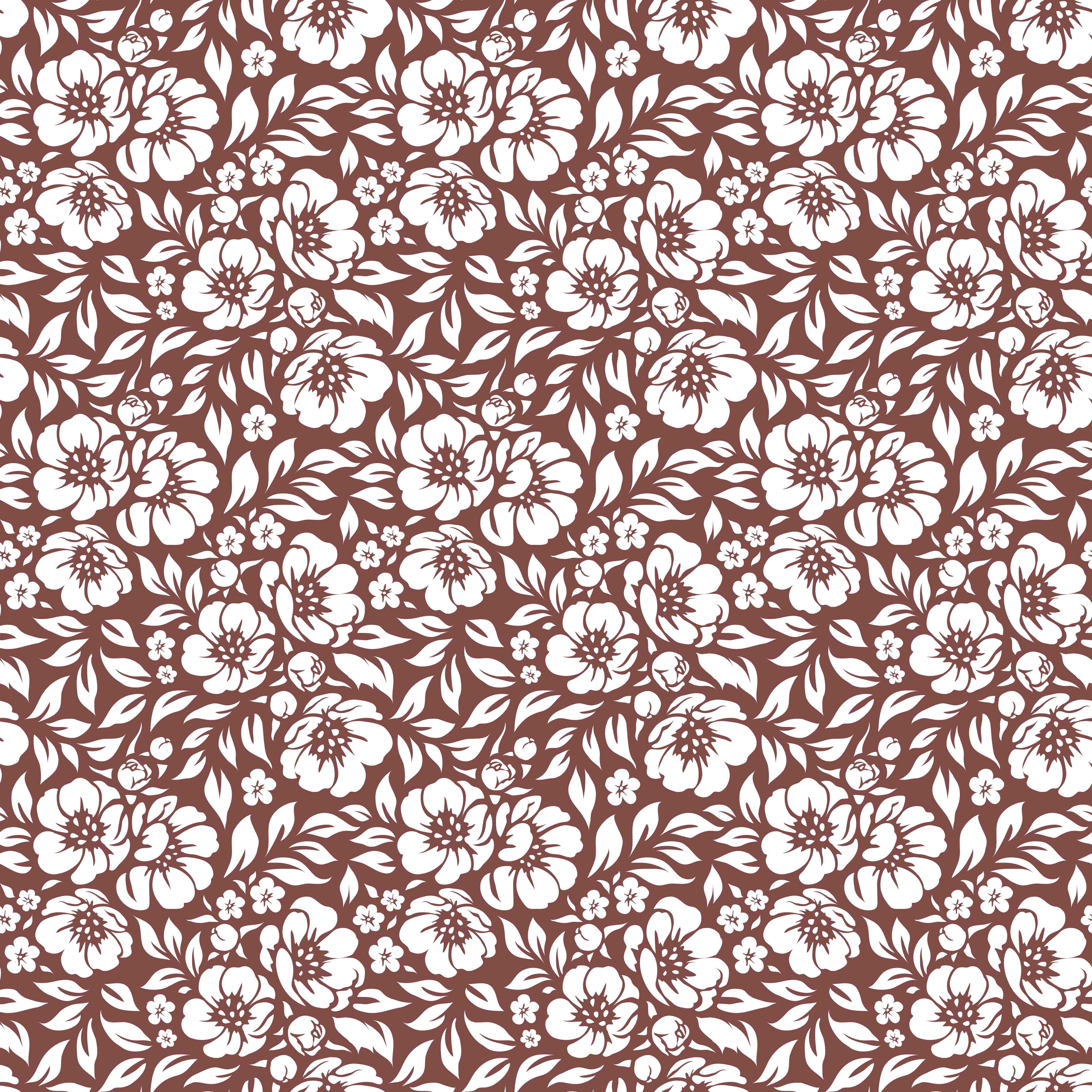 Duschrückwand-Branchenexklusives Blumenmuster in Braun und Weiß