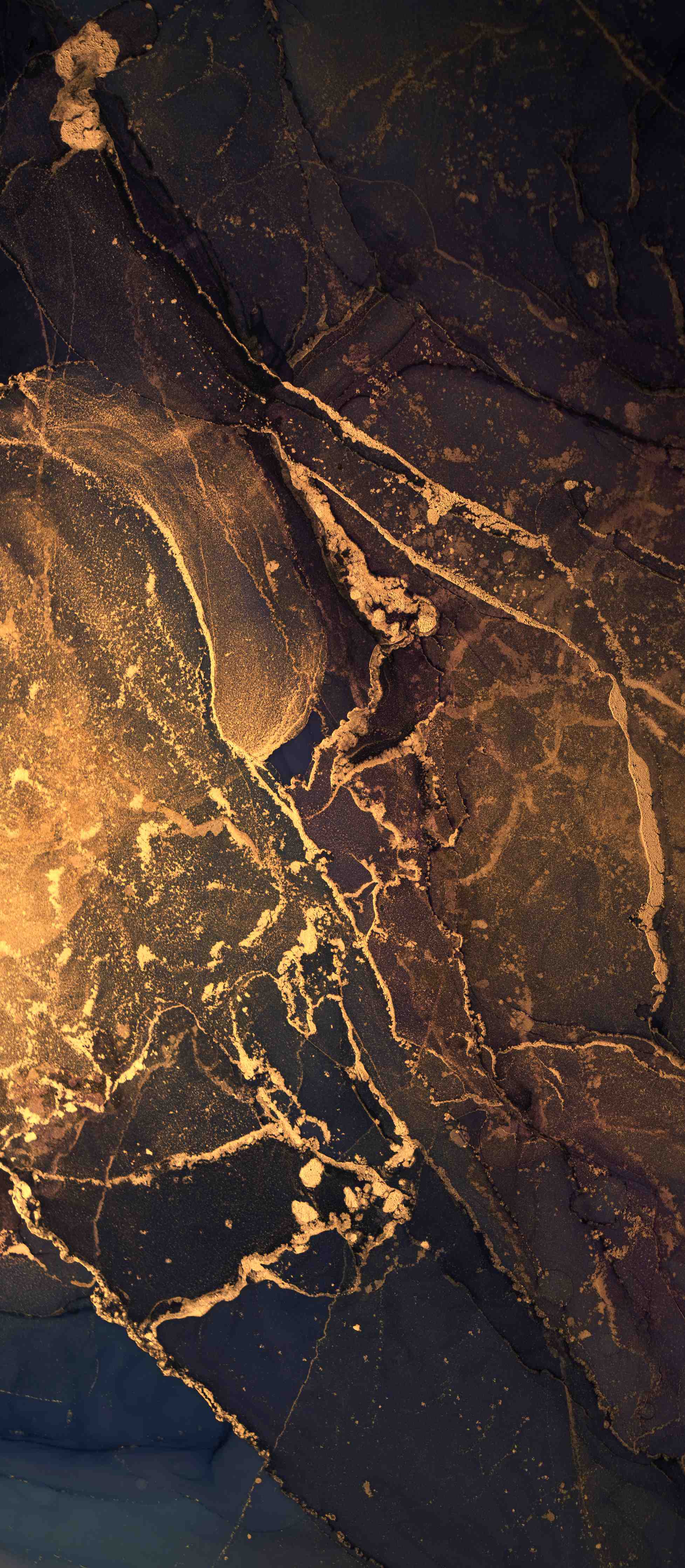 Duschrückwand-Dunkle Tinte mit Goldelementen