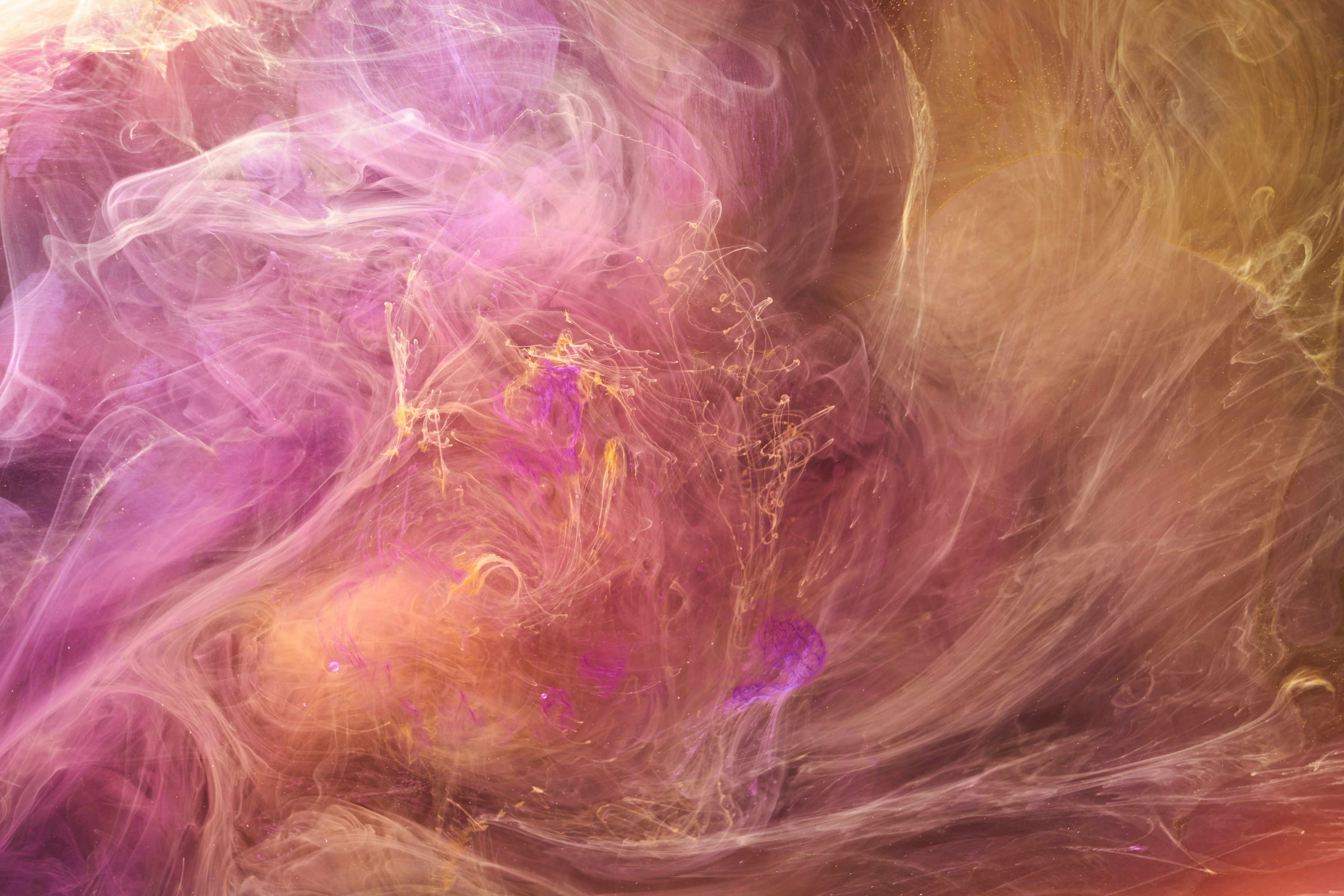 Duschrückwand-Bunte Rauchimpression in warmen Tönen