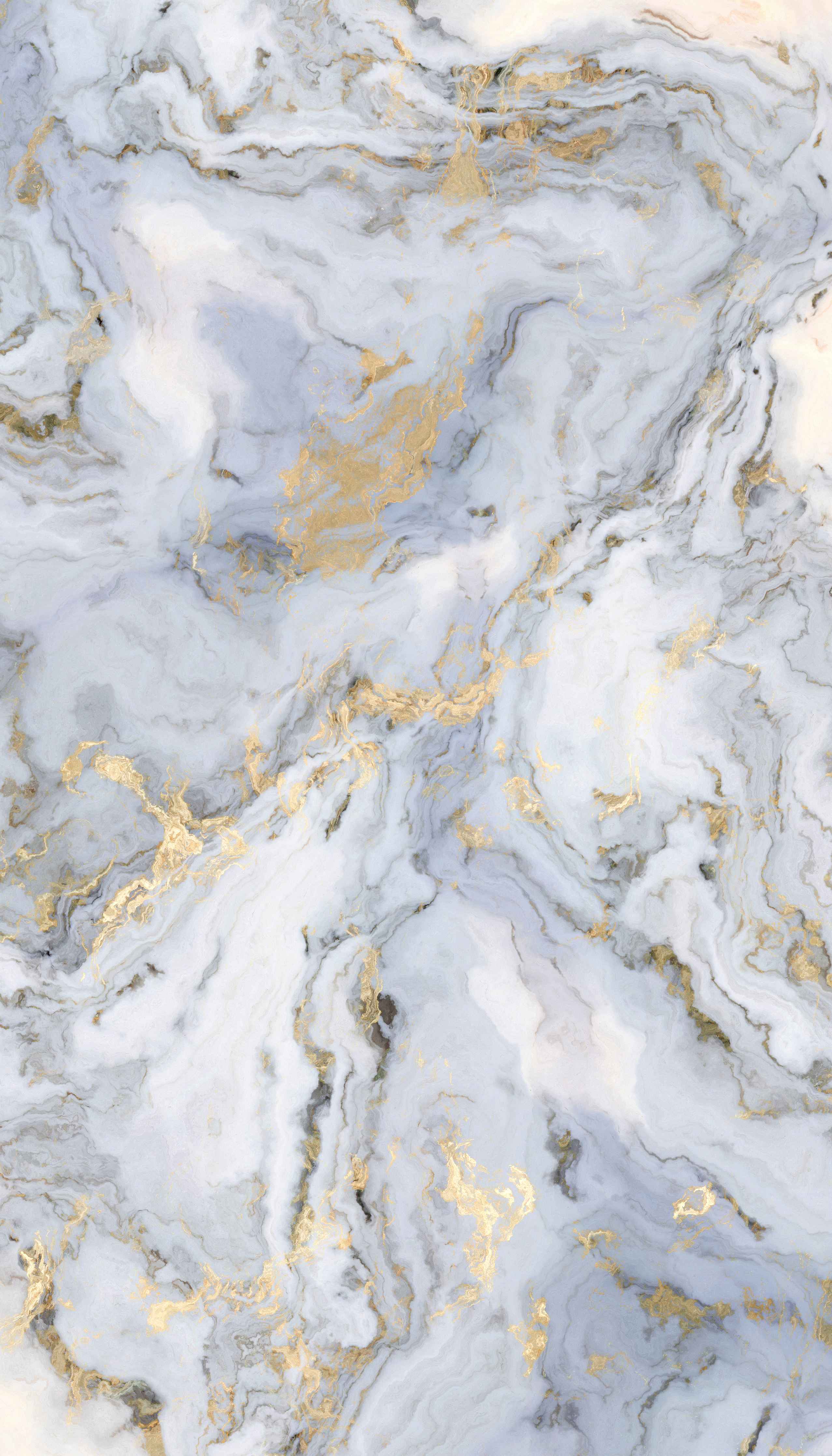 Duschrückwand-Silberne Marmorfassung mit goldenen Highlights