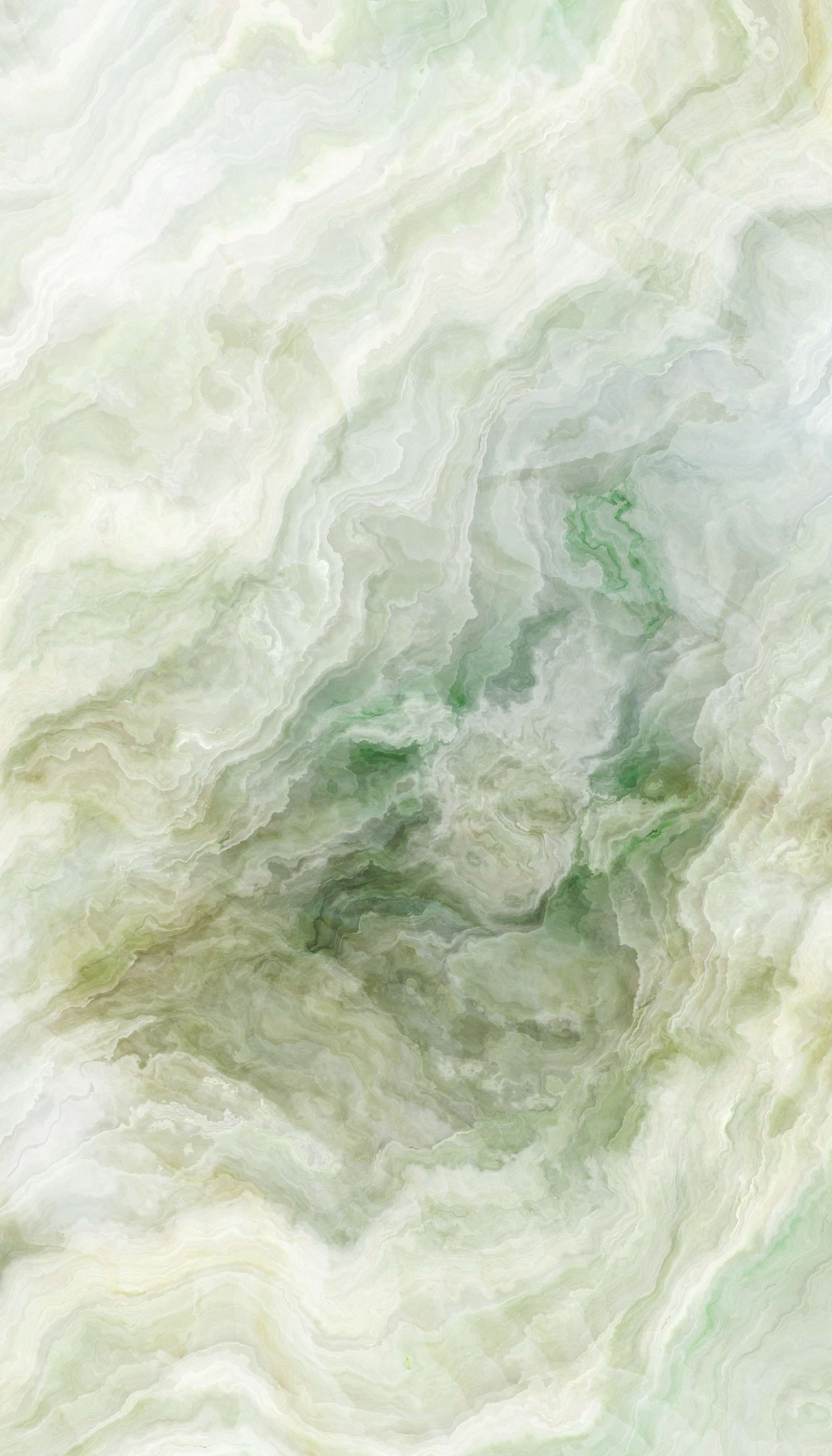 Duschrückwand-Weiße Marmortextur mit grünen Akzenten