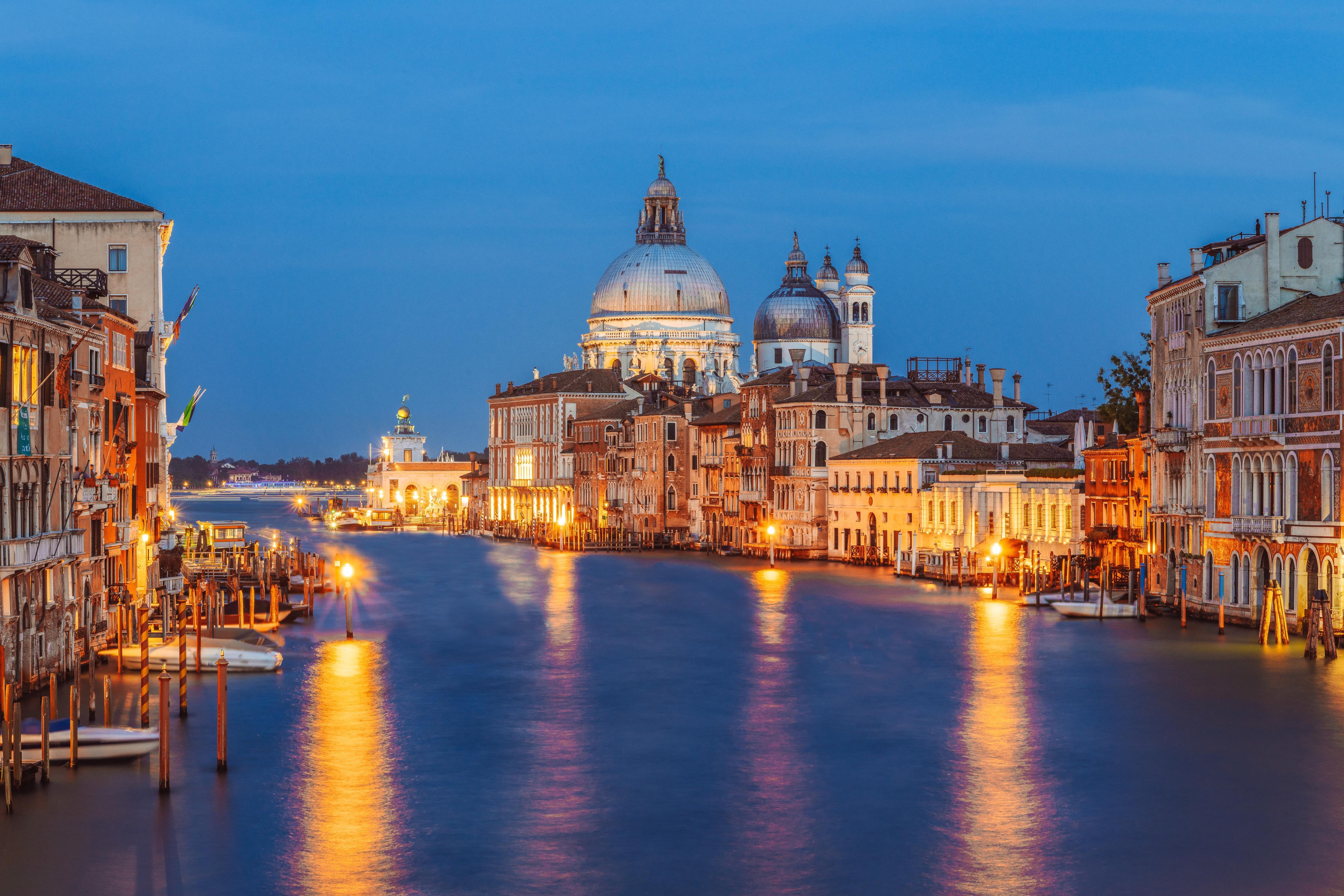 Duschrückwand-Klassischer Panoramablick auf den Canal Grande