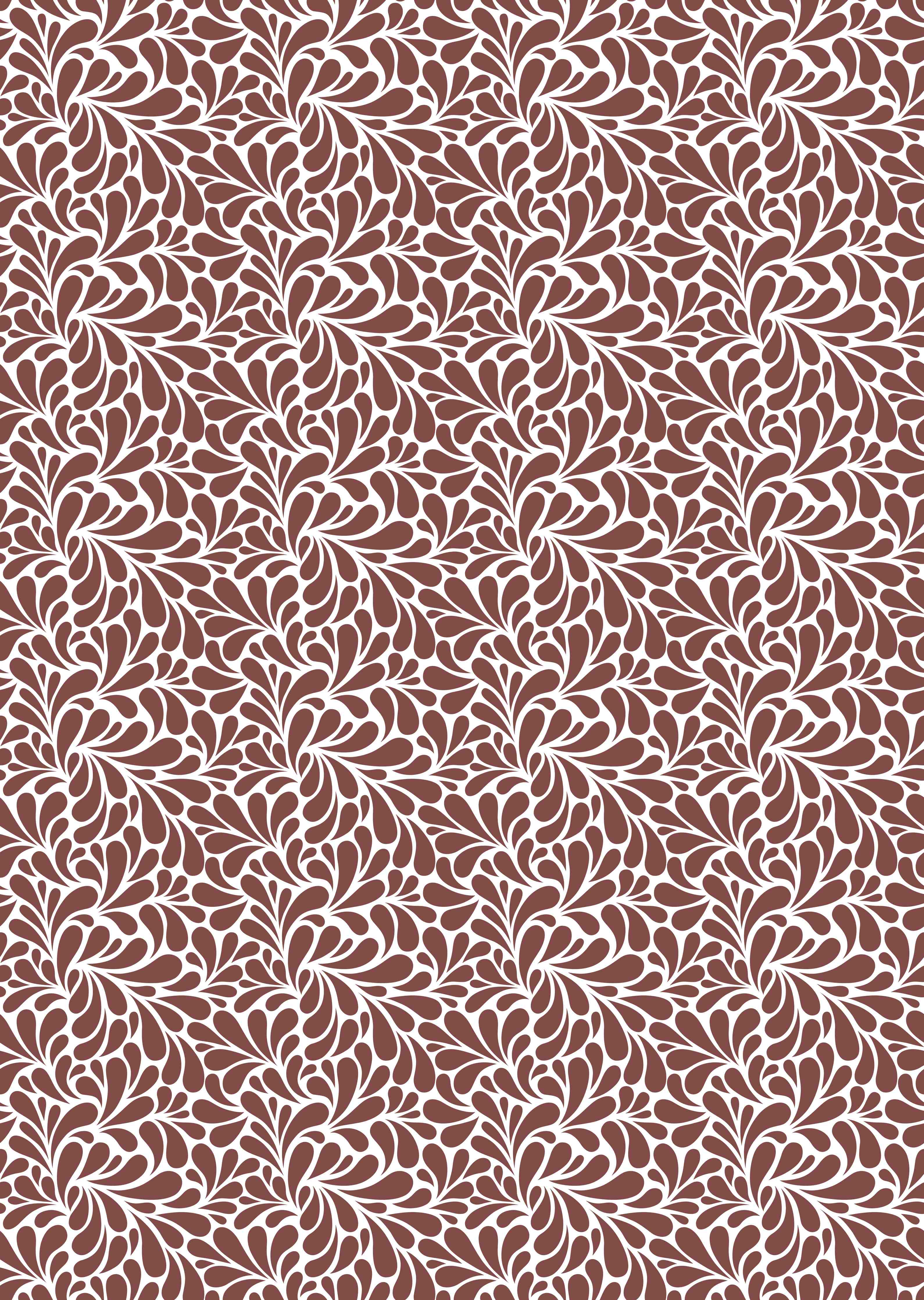 Duschrückwand-Elegant Braun-Weiß-Blumenmuster