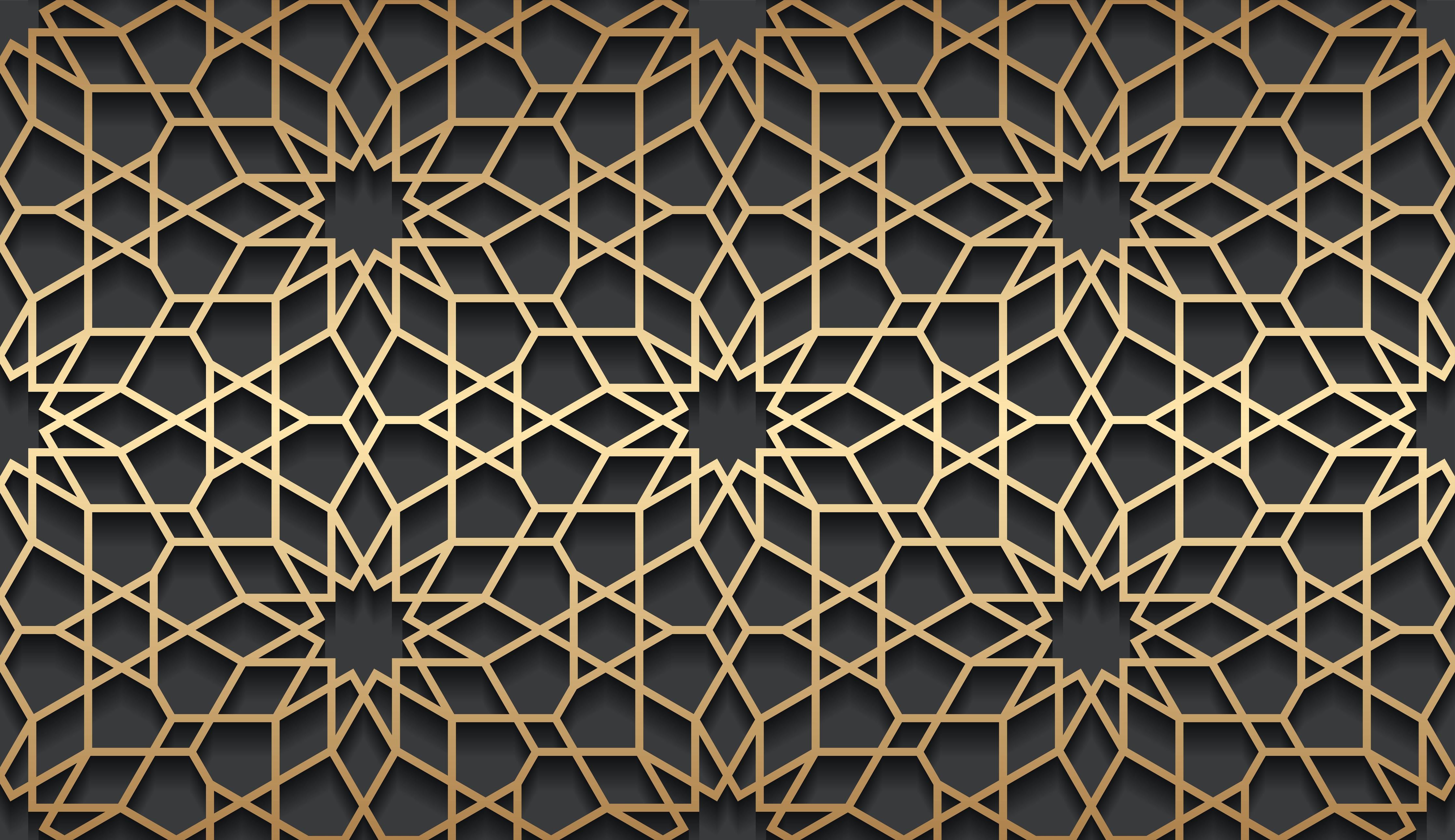 Duschrückwand-Elegantes Muster in Goldoptik