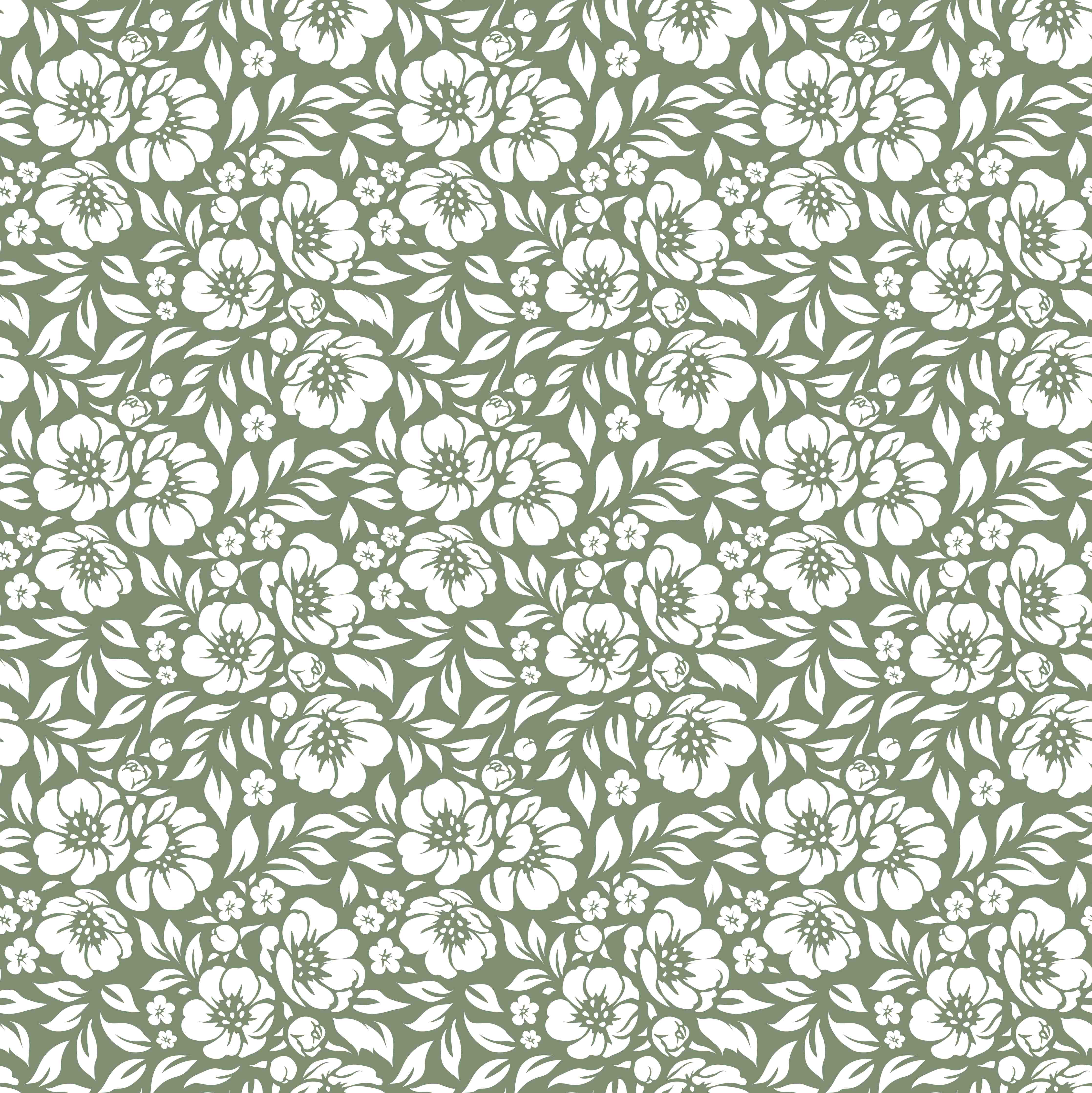 Duschrückwand-Graue Blumen mit grünen Akzenten