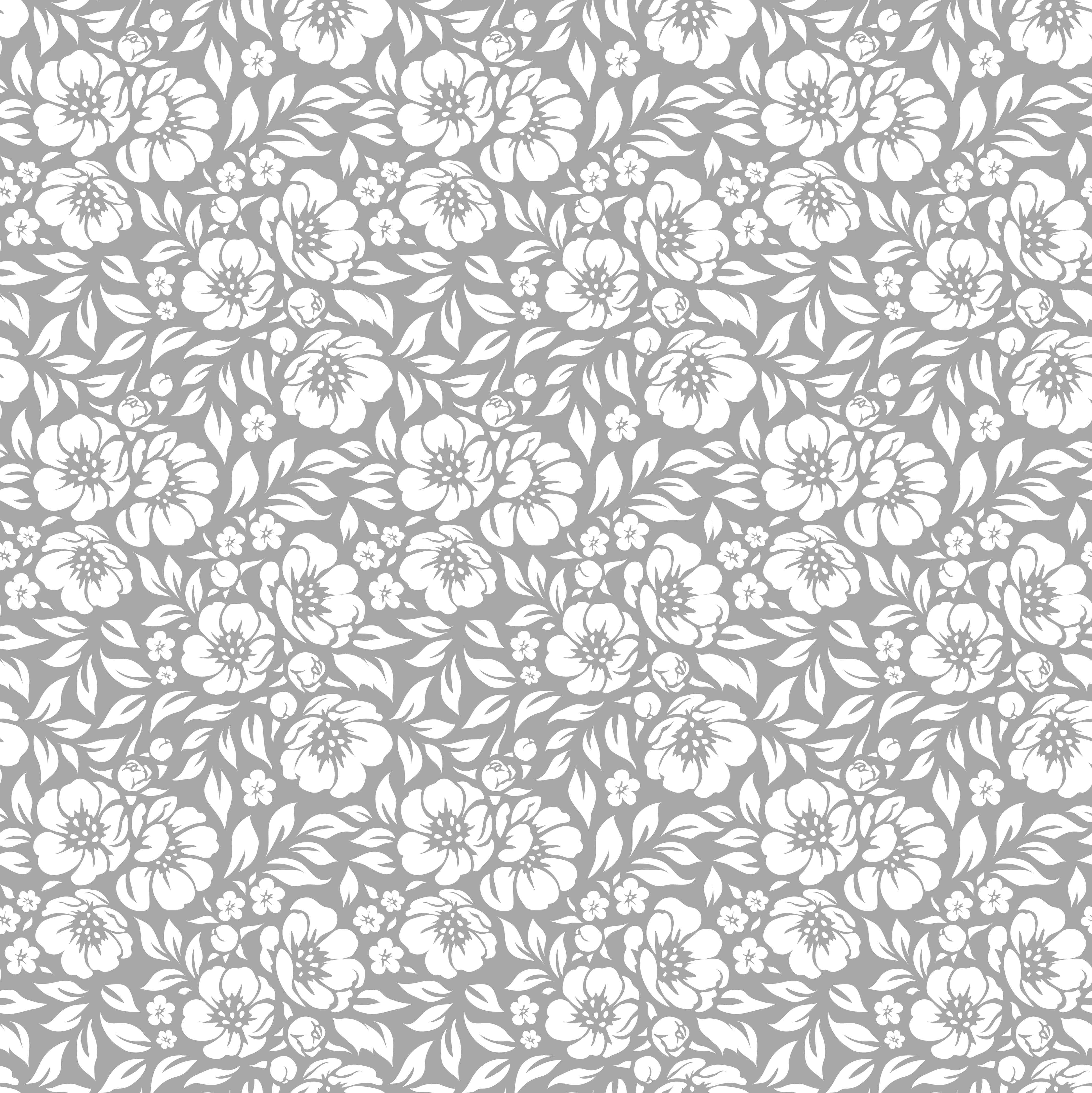 Duschrückwand-Helle Blumenmuster in Grau und Weiß